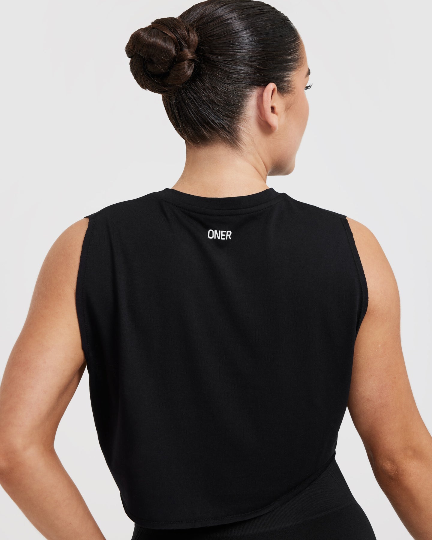 Raising The Bar Graphic Muscle Crop Vest for Women - Black | Workout Tank Top for Gym, Running & Fitness Training