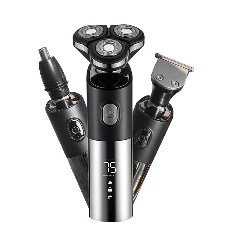 3D Electric Head Shaver for Bald Men - Waterproof Rechargeable LED Display Beard Trimmer & Shaving Machine | Perfect for Home, Travel & Gym Use