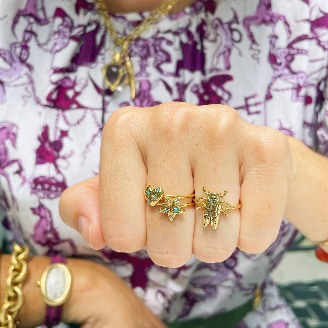 Goldbug Collection Baby Bug Ring - Sterling Silver Infant Ring for Newborns & Toddlers - Perfect for Baby Showers, Christenings & First Birthdays