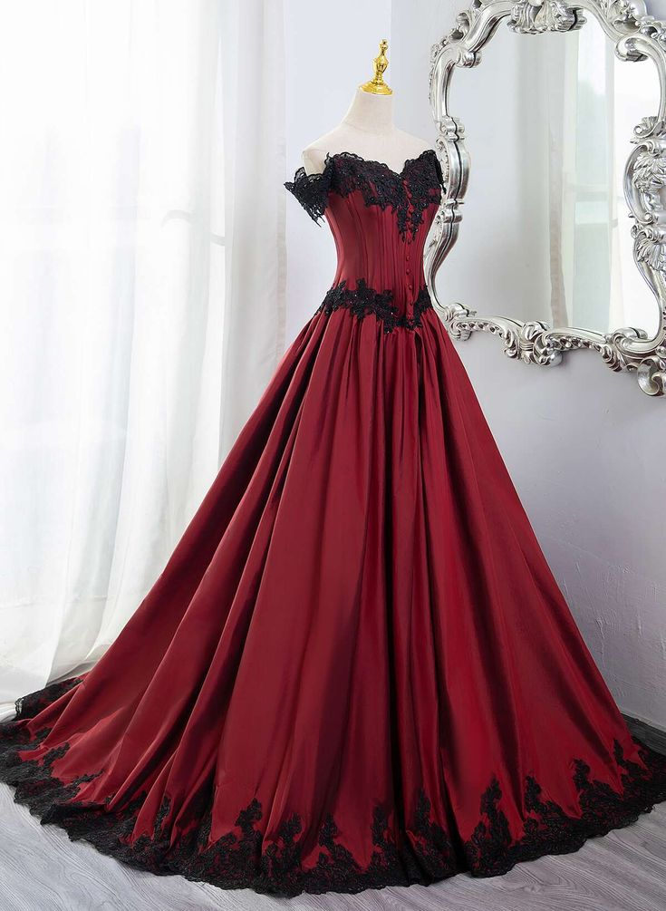Elegant A-Line Off Shoulder Black Lace Evening Gown - Long Prom Dress for Women (J4664) | Perfect for Formal Events, Weddings & Special Occasions
