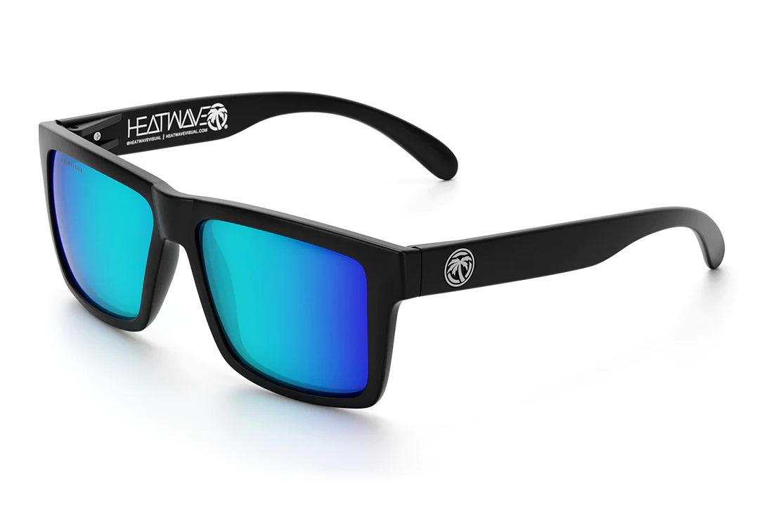 Polarized Safety Sunglasses Z87 Black Frame with Galaxy Blue Lens - ANSI Z87.1 Certified for Outdoor Work, Cycling & Driving