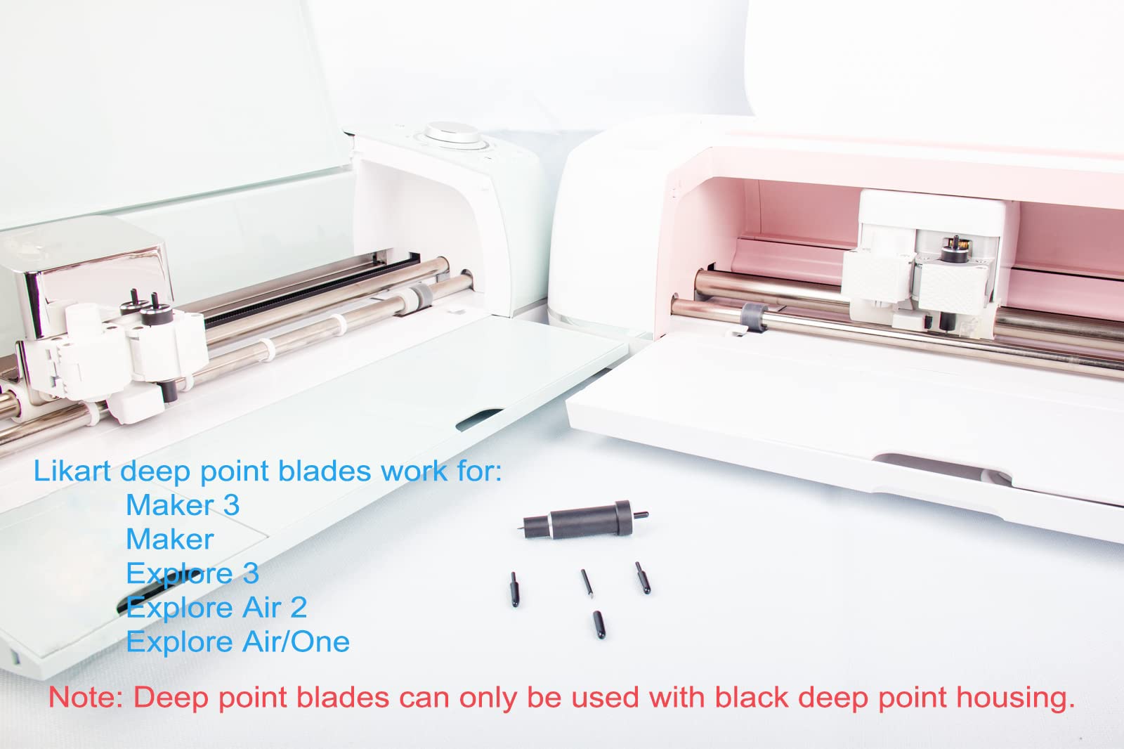 3 Pcs Deep Cut Blades for Cricut Maker 3/Maker/Explore 3/Air 2/Air/One - 60° Replacement Blades for Thick Materials - Compatible with Black Deep Point Housing - Perfect for Vinyl, Leather, Cardstock & Craft Projects