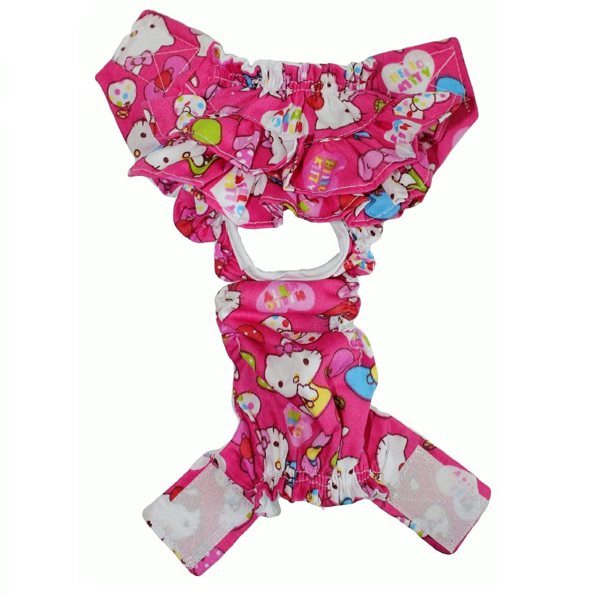 **Small Dog Diaper Skirt for Female Dogs - Pink Sanitary Pant Dress (Size M, Waist 11