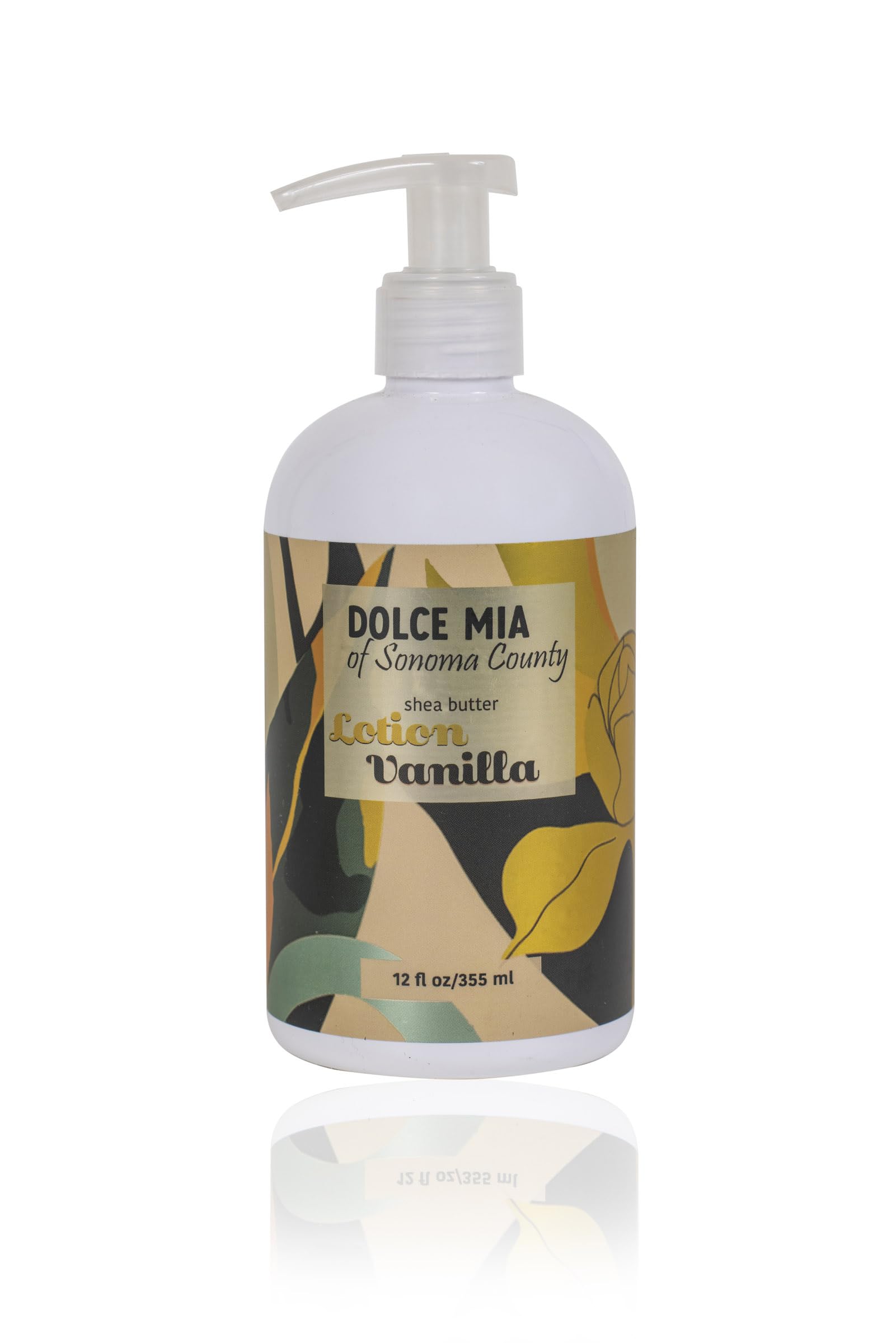 Dolce Mia Organic Shea Butter Lotion with Vanilla | Hypoallergenic, Vegan & Cruelty-Free Moisturizer | 12 oz | Perfect for Dry Skin Care & Daily Body Hydration