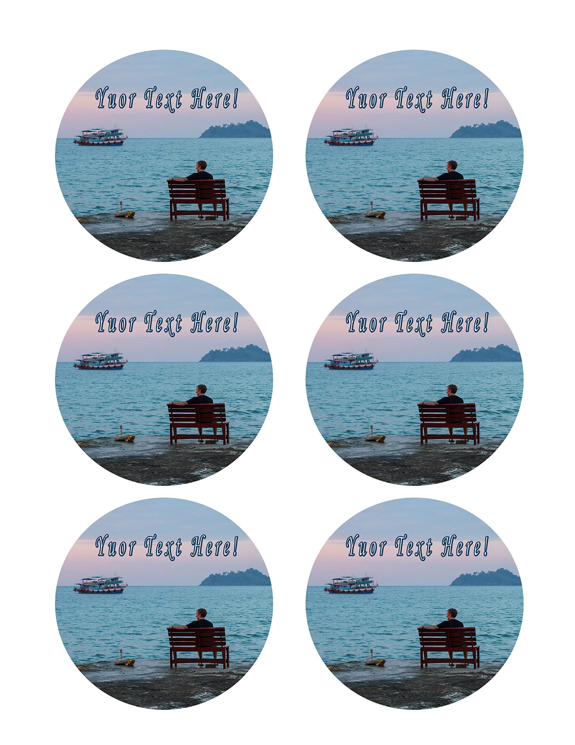 Happy Retirement Edible Cupcake Toppers - 3.25 Inch Cake Decorations (6-Piece Set) - Perfect for Retirement Parties, Birthday Celebrations & Special Occasions