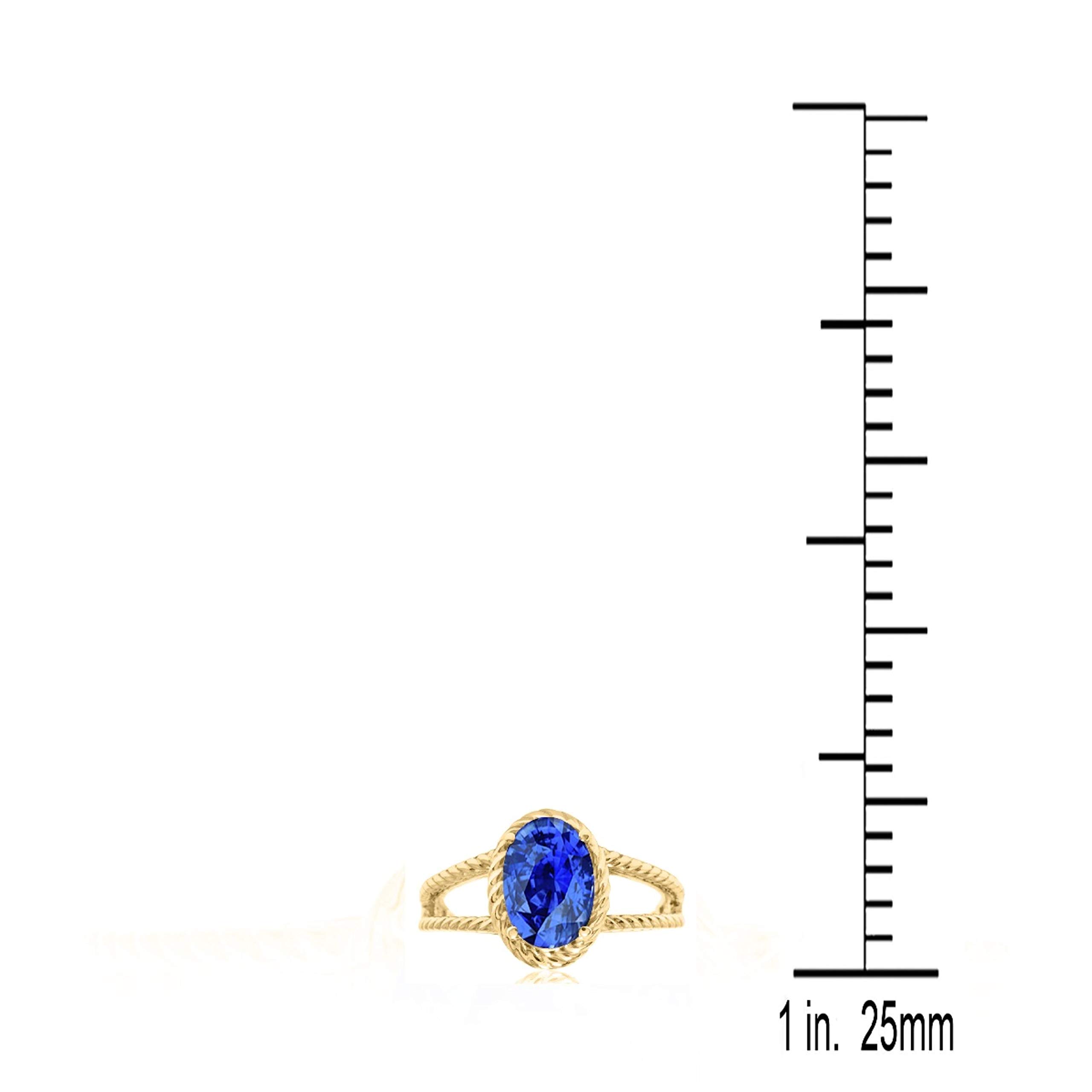 1.25 Carat Lab-Created Tanzanite Oval Ring in 10K Solid Rose, White & Yellow Gold | Elegant Valentine's Day Gift for Her | Perfect for Anniversaries, Engagements & Special Occasions