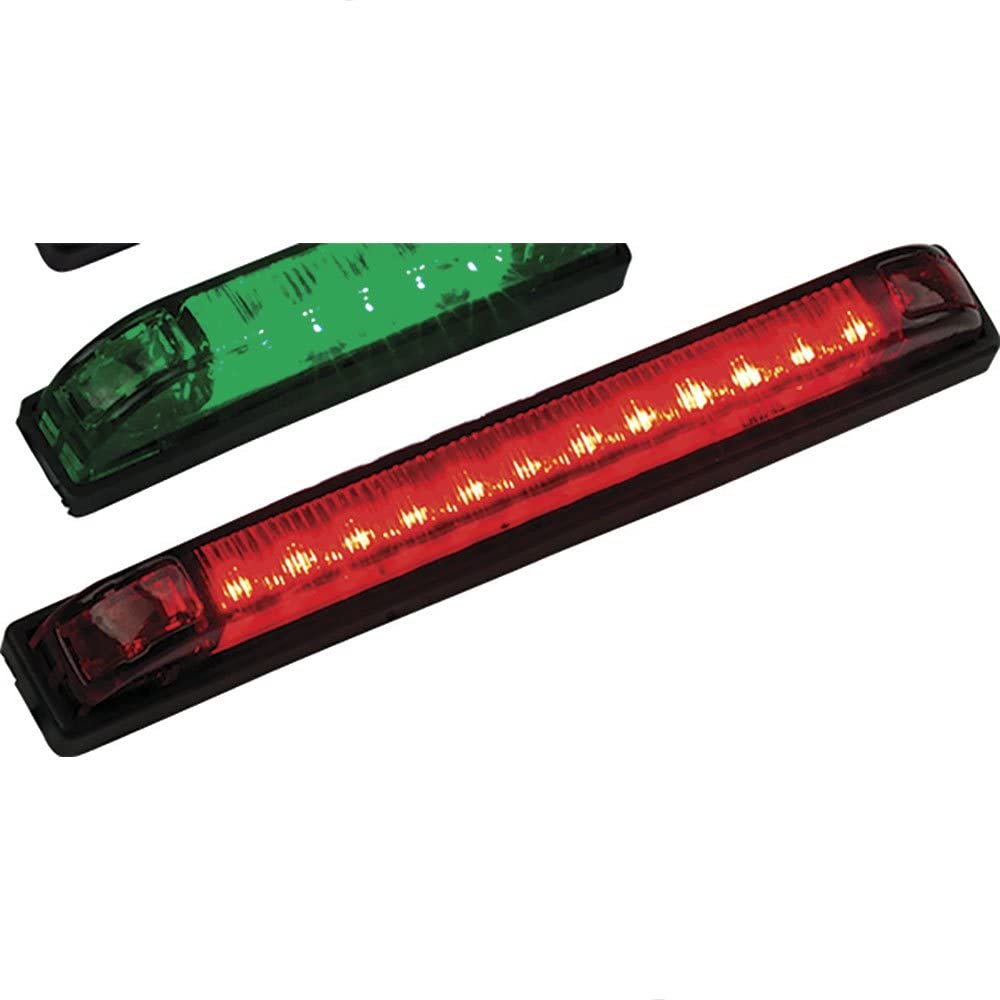 Sea Dog 4014481 LED Strip Light - 6 Red LED Marine Boat Lighting for Deck, Cabin & Underwater Use