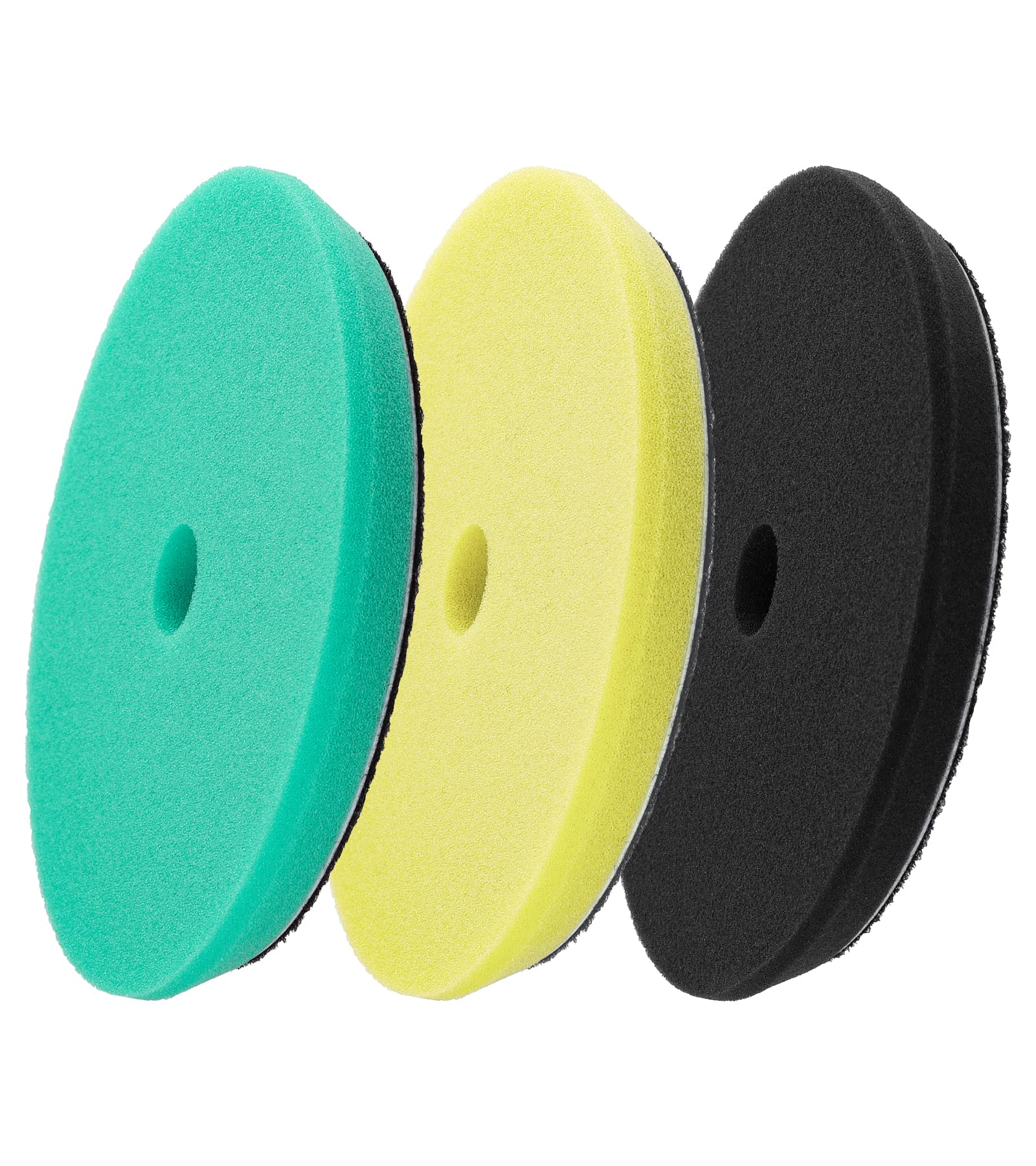 3pcs 5 Inch Hook and Loop Polishing Pads - 5'' Foam Buffing Pads for Car Detailing, Compounding, Polishing & Waxing - Compatible with 5'' Backing Plate - Perfect for Auto Body Shine & DIY Car Care