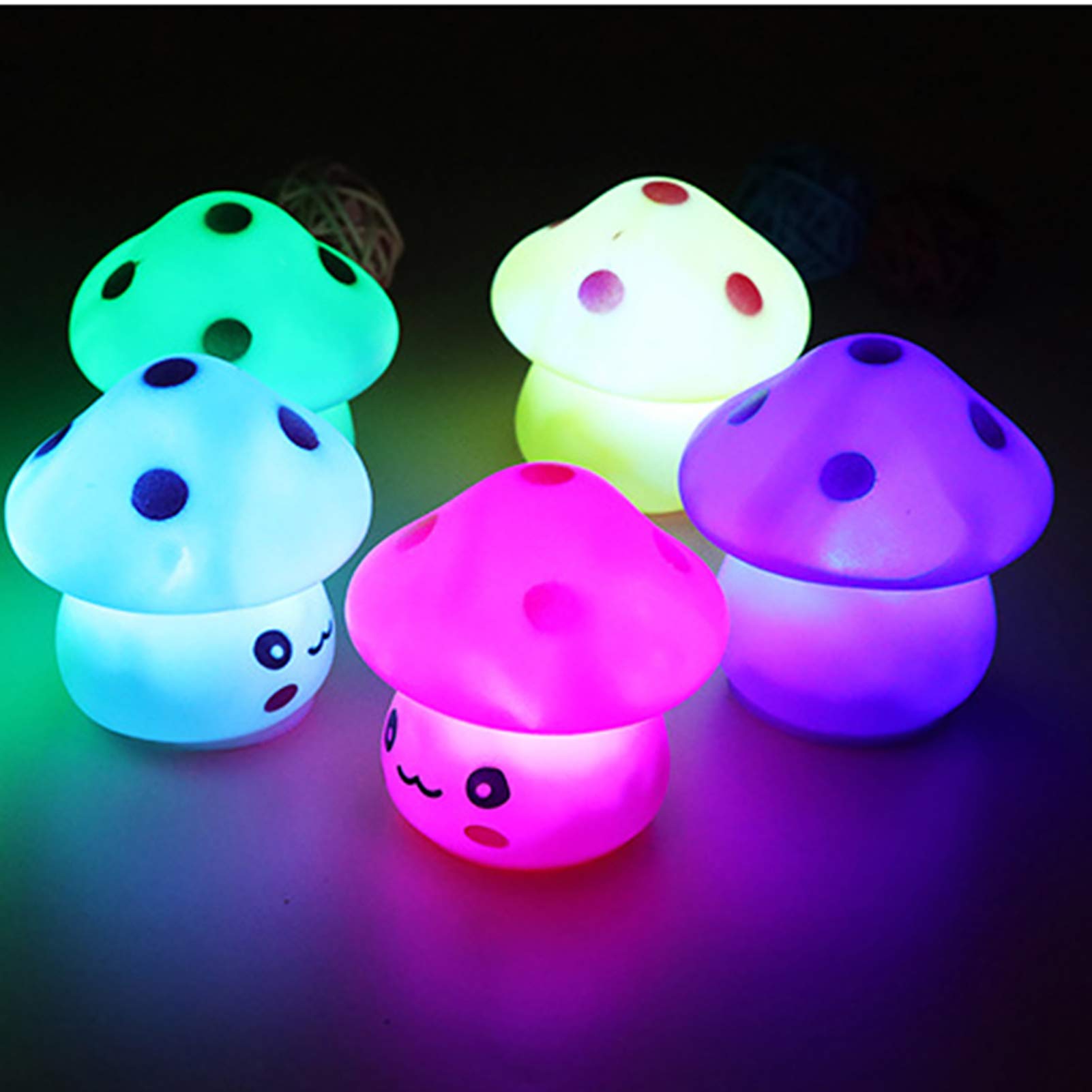 Adorable Mushroom Night Light - Purple LED Desk Lamp for Kids & Adults, Perfect for Bedroom, Nursery, Office Decor & Gift Giving