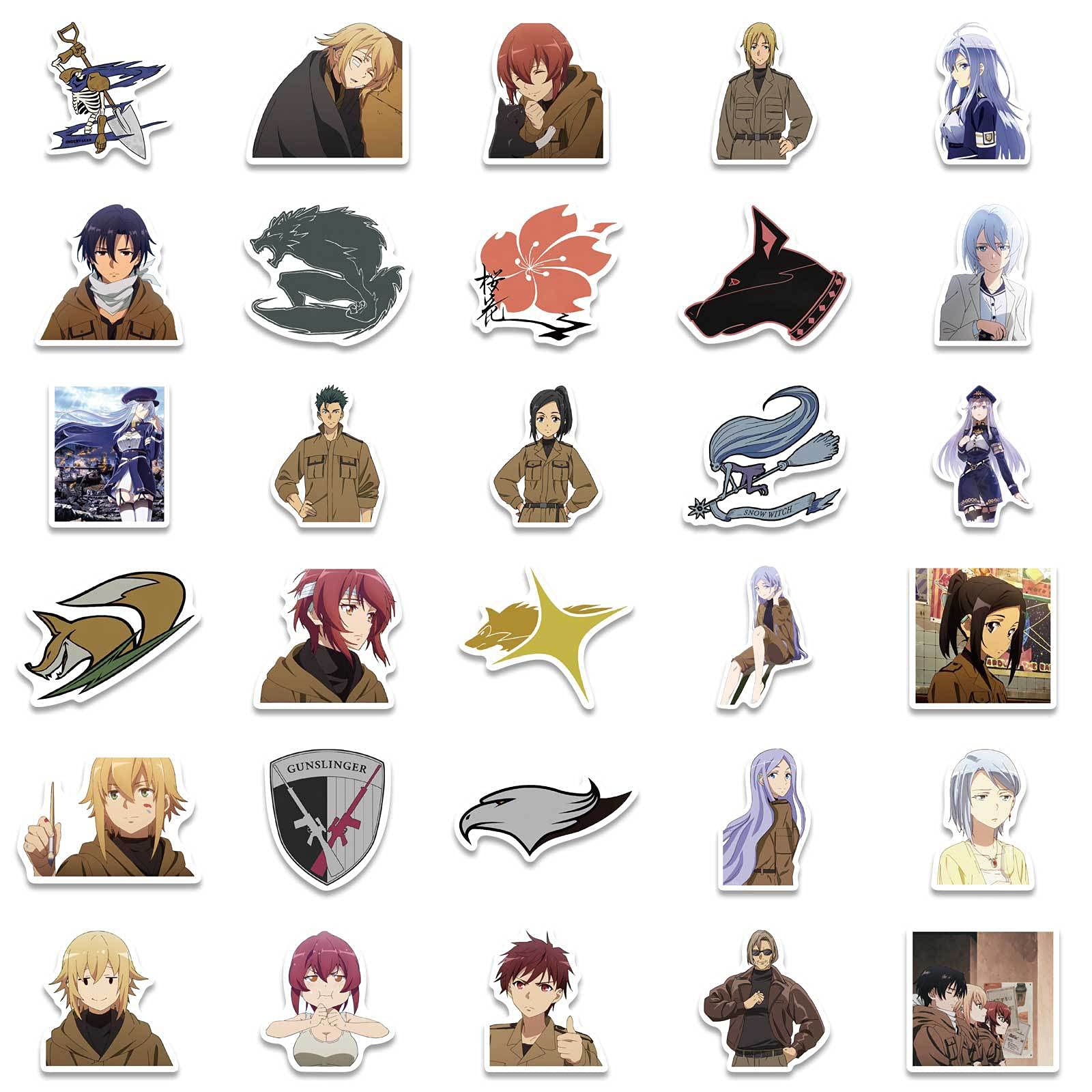 86 - Eighty Six Anime Stickers Pack of 50 - Waterproof Vinyl Decals for Laptop, Water Bottle, Phone, Luggage - Cool Aesthetic Novel Stickers for Journal, Bumper & DIY Crafts - Perfect for Anime Fans & Gift Giving