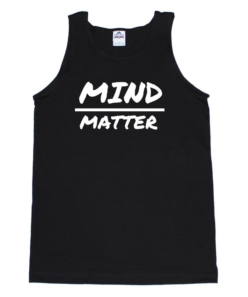 FTD Apparel Men's Mind Over Matter Motivational Workout Tank Top - Gym, Running & Fitness Training Shirt