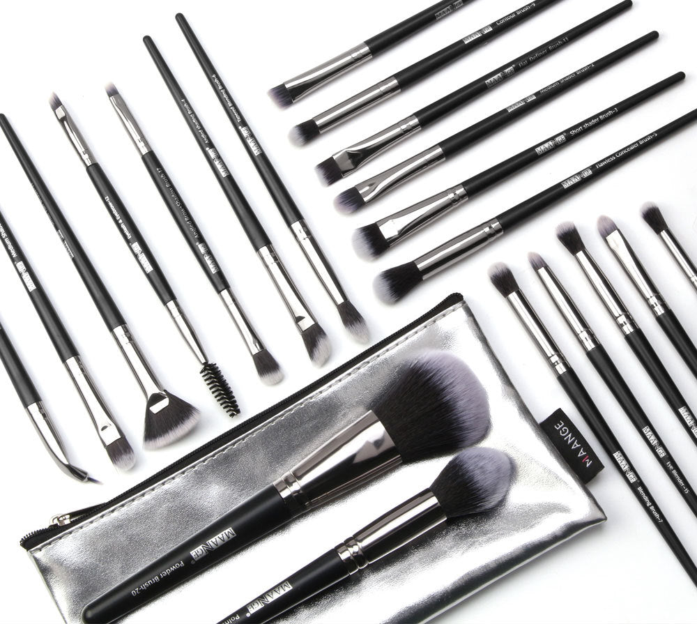 20pcs Professional Makeup Brush Set for Foundation, Eyeshadow, Blending - Perfect for Makeup Artists & Beginners - Salon, Home & Travel Use