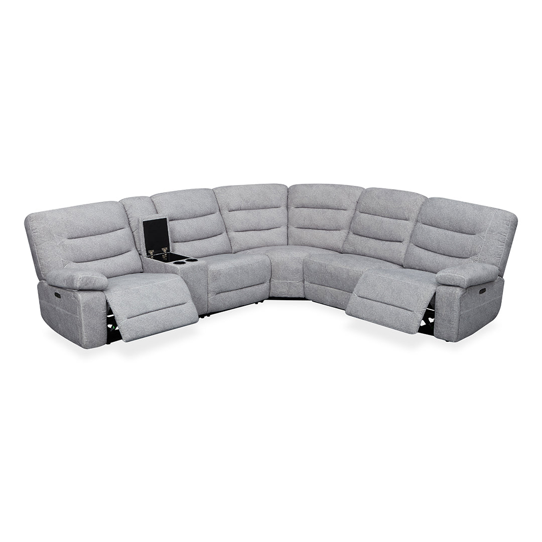 Premium Preston Power Reclining Sectional Sofa - Modern L-Shaped Recliner with USB Charging & Cup Holders | Perfect for Living Room, Home Theater & Family Gatherings