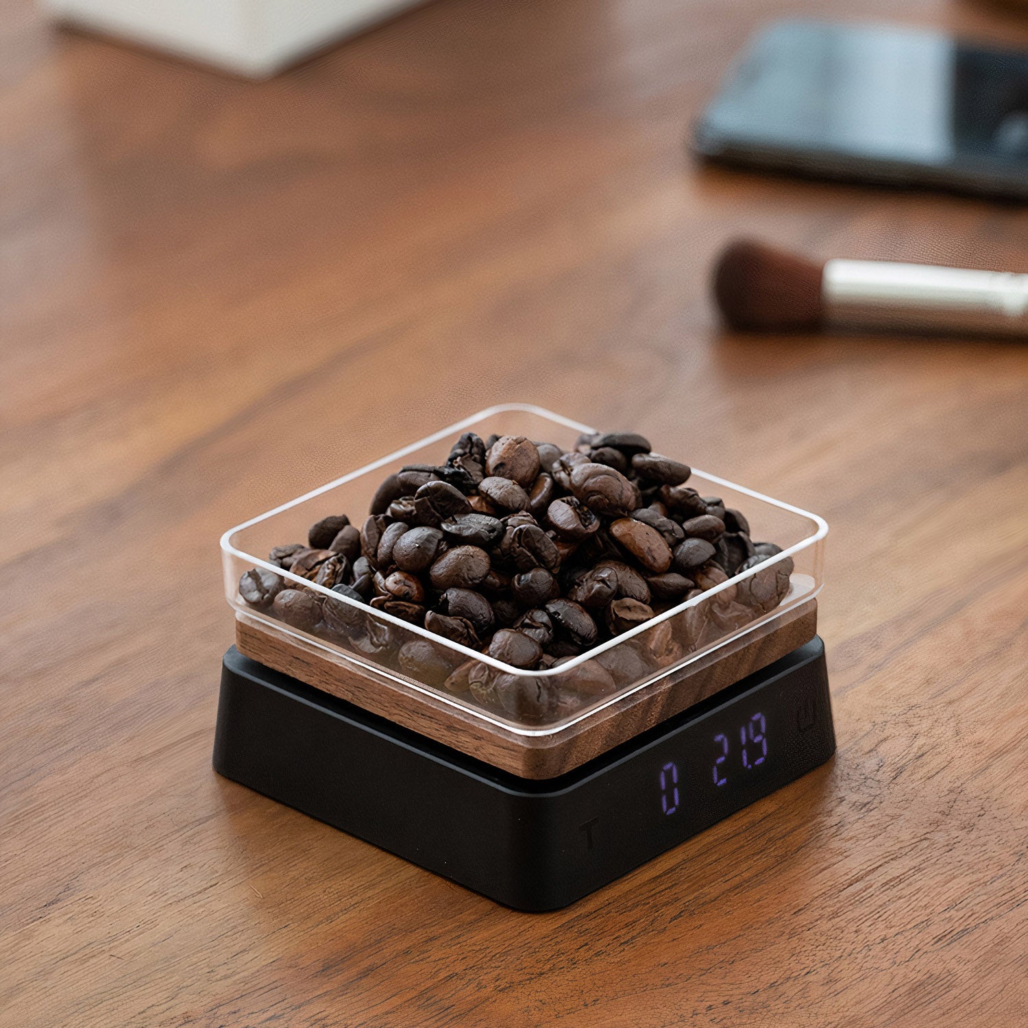 Premium Solid Wood Digital Kitchen Scale for Precise Tea & Coffee Brewing - Perfect for Home Baristas & Gourmet Cooking