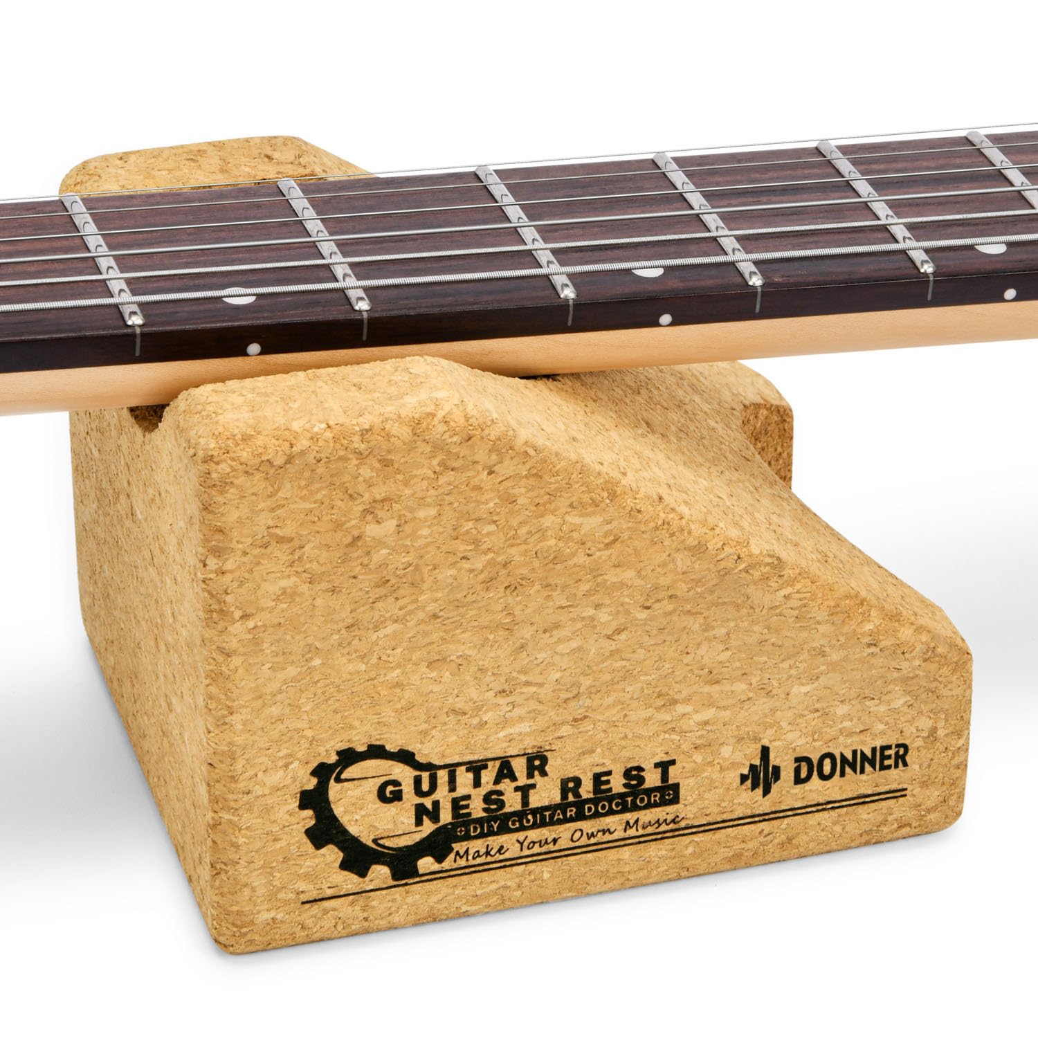 Donner Guitar Neck Rest Cradle - Ergonomic Guitar Bench Support Pillow for String Changing, Repair & Cleaning | Perfect for Guitar Workstations & Music Studios (Ideal for Luthiers & Guitar Maintenance)