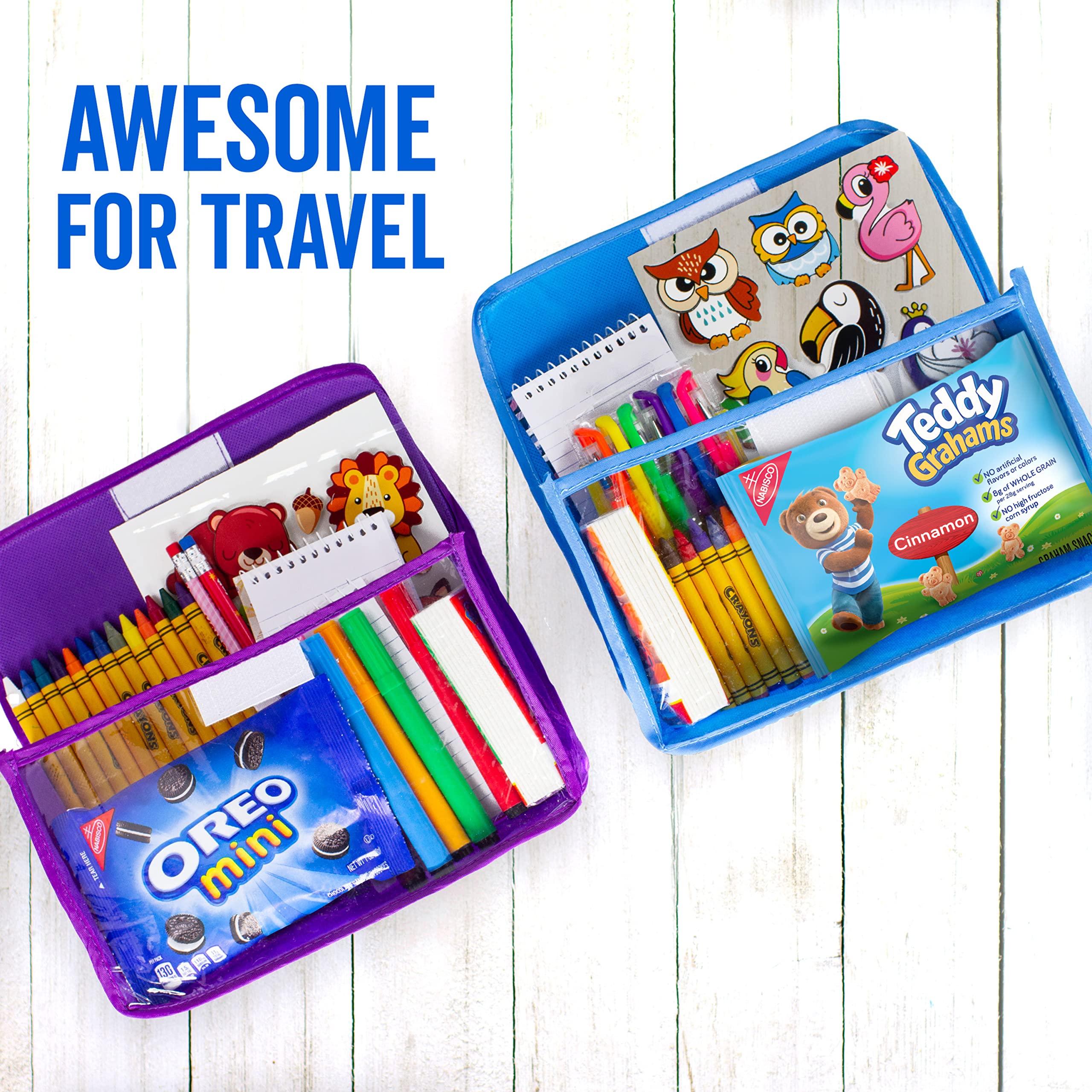 Nabisco Variety Pack - OREO Mini Cookies, CHIPS AHOY! Mini Cookies & Teddy Grahams Cinnamon Snacks | 48 Individually Wrapped Snack Packs | Perfect for School Lunches, Office Snacks & Party Favors
