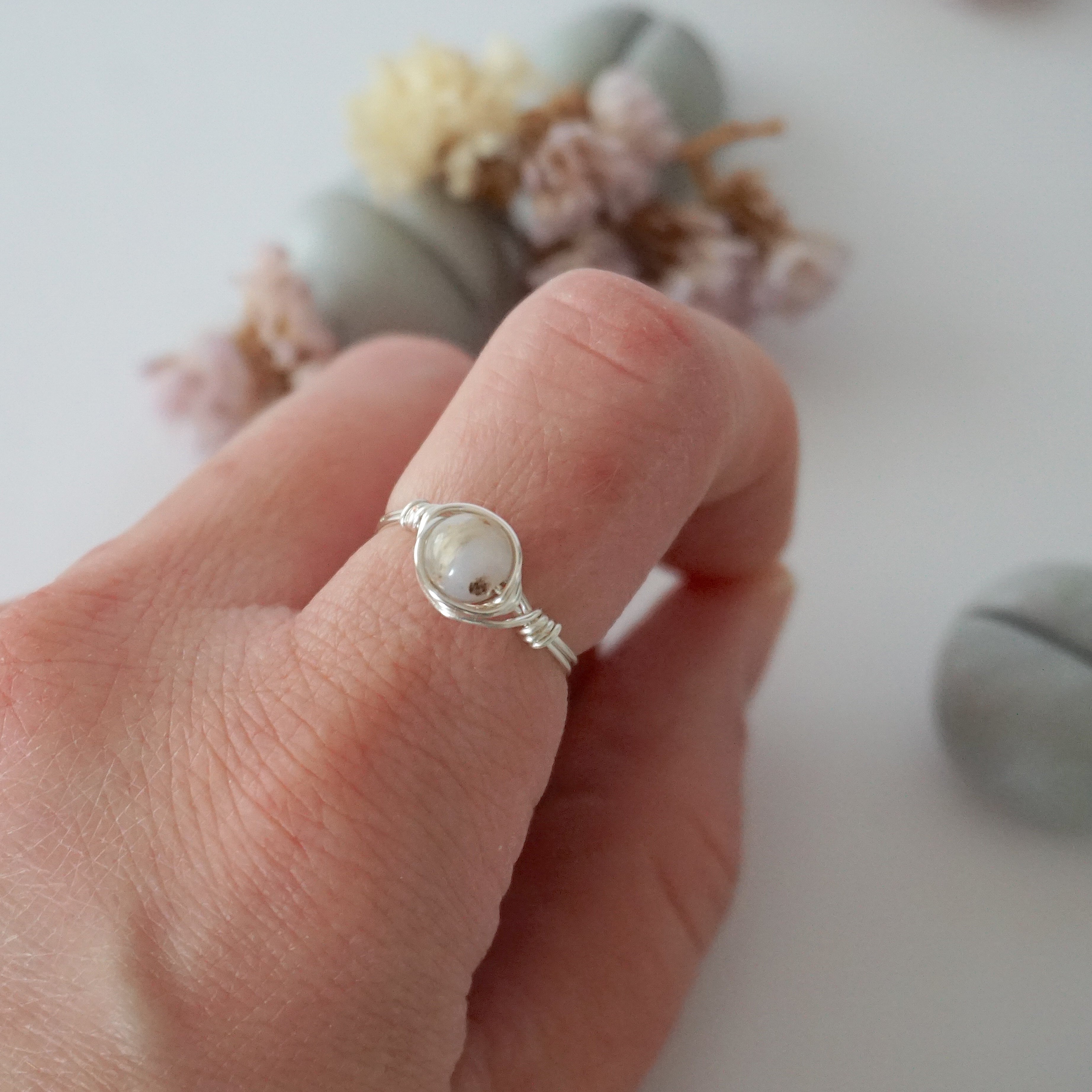Peruvian Opal Birthstone Ring - Dainty & Elegant Jewelry for Women - Perfect for Gifts, Anniversaries, and Everyday Wear