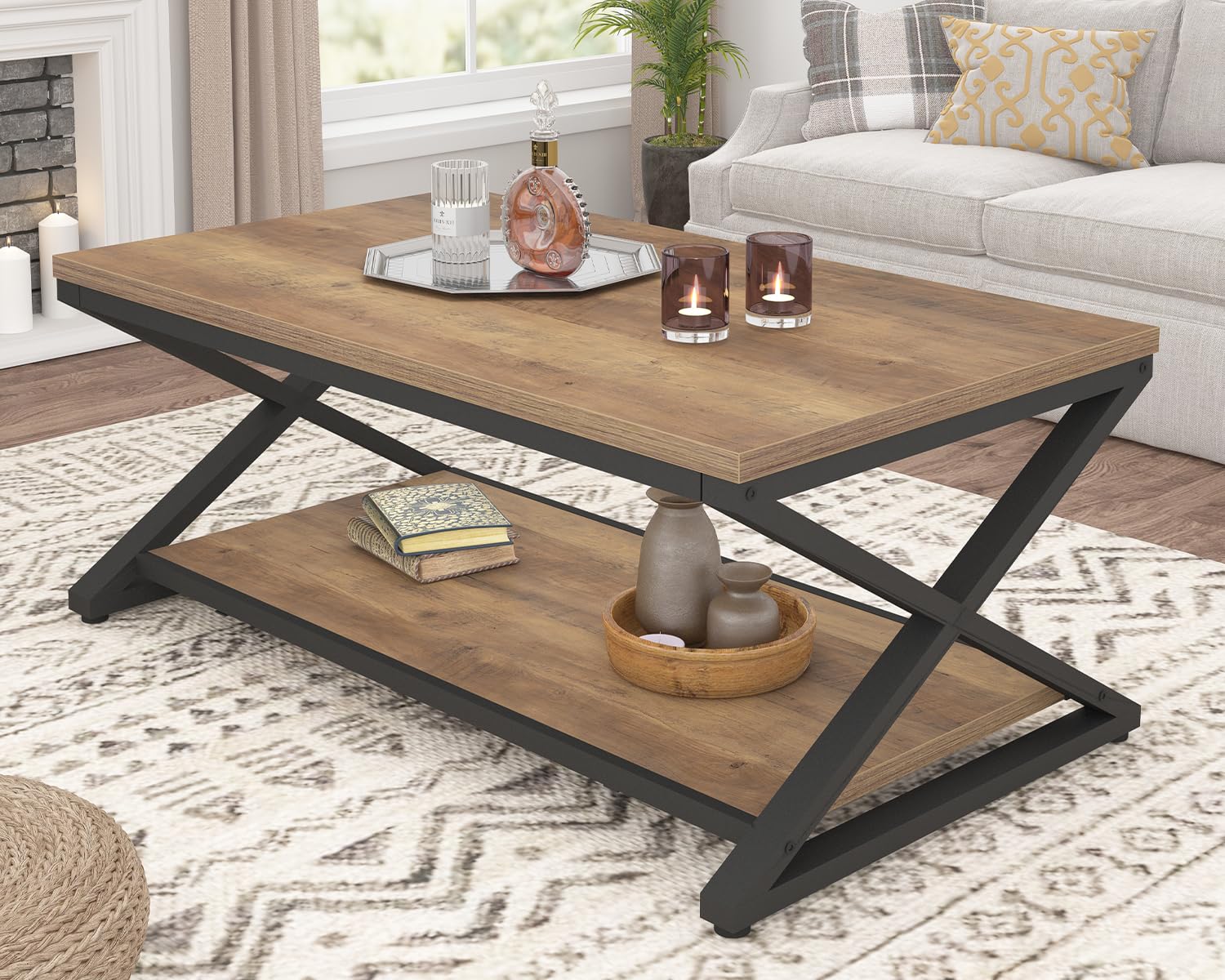 HSH Rustic Farmhouse Coffee Table - 39
