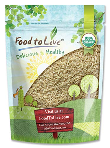 Organic Brown Jasmine Rice 1 Pound - Non-GMO Whole Grain Thai Long-Grain Rice, Kosher & Vegan Certified, High in Fiber | Perfect for Thai Curries, Stir-Fries, Rice Bowls, Healthy Meal Prep & Gluten-Free Diets