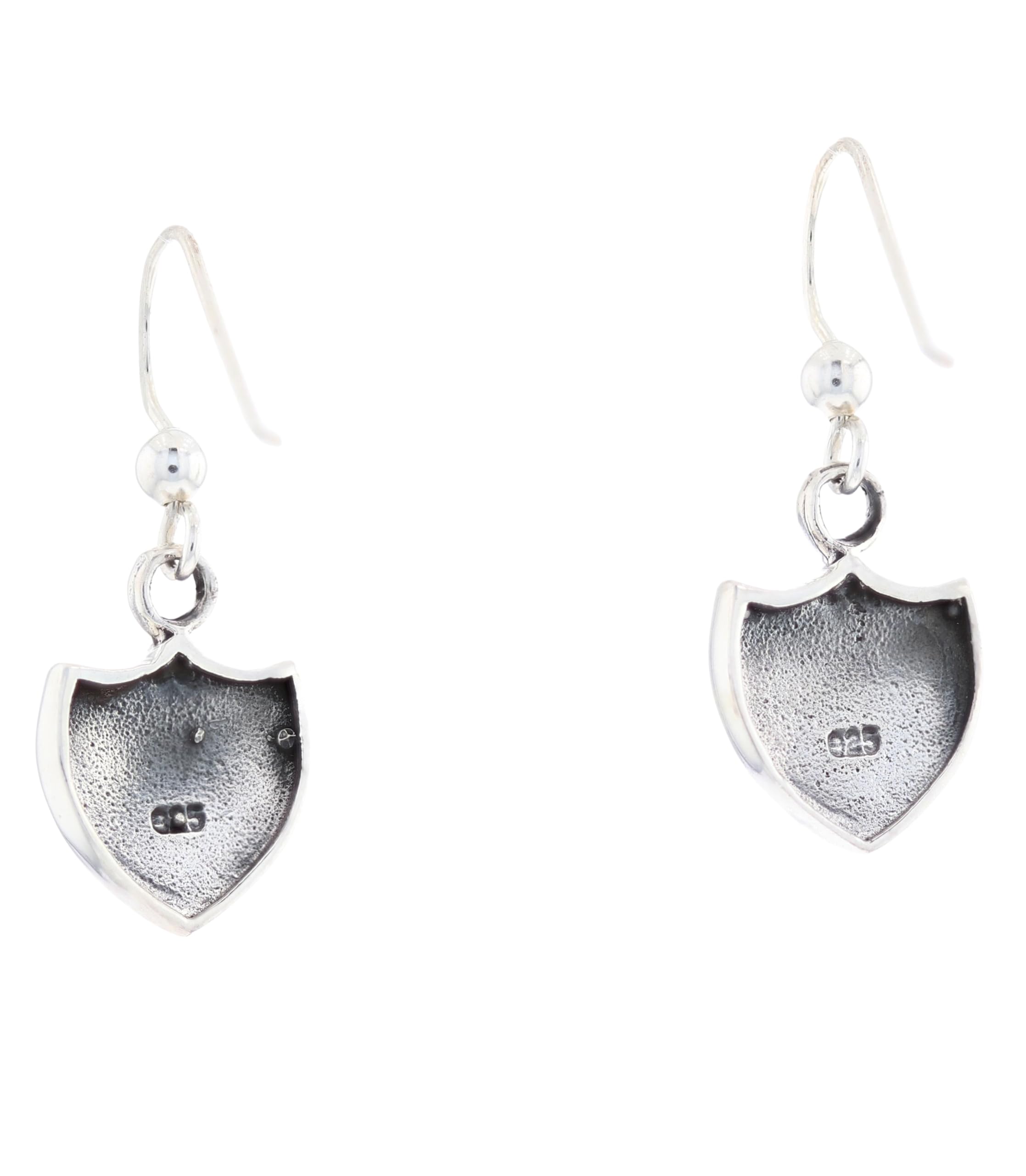 Sterling Silver Fleur De Lis Shield Dangle Earrings for Women - Elegant French Symbol Jewelry - Perfect for Parties, Weddings & Special Occasions