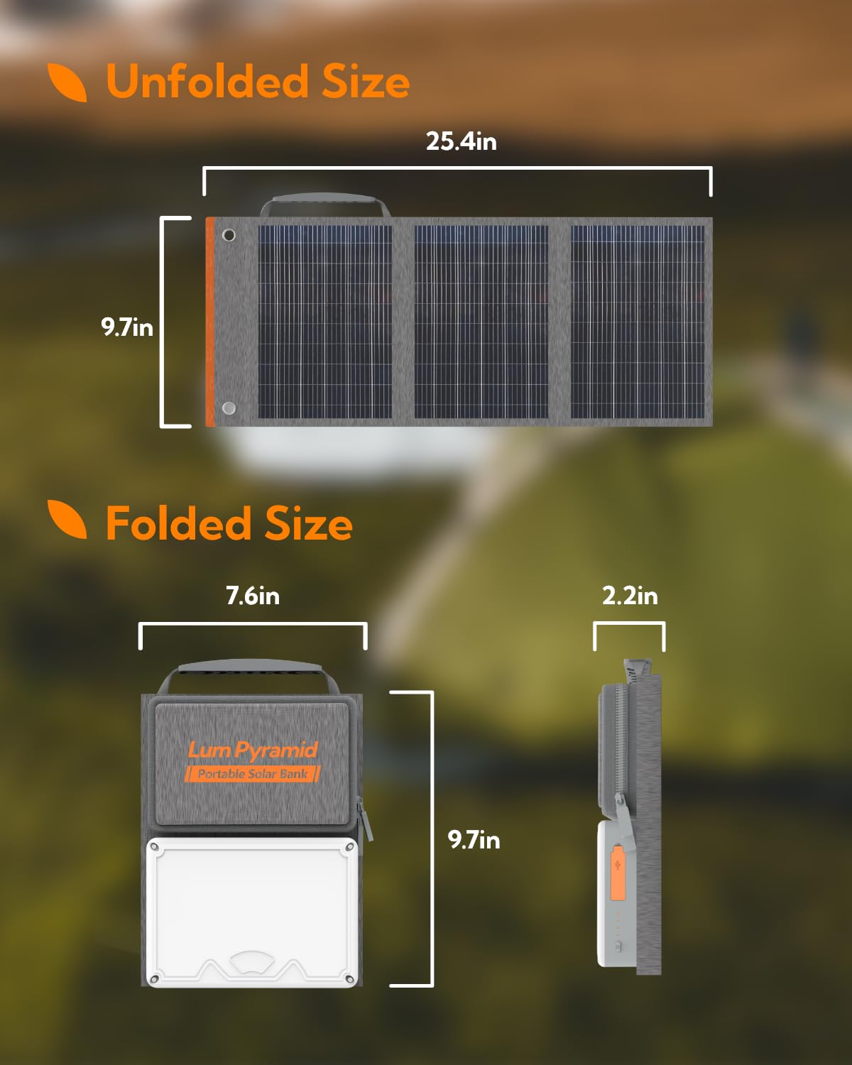 Portable Solar Charger 99.9Wh Power Bank with 24W Foldable Solar Panels, 600 Lumen Adjustable LED Camping Light, 65W PD USB-C & 22W QC3.0 USB-A Output - Perfect for Outdoor Camping, Hiking, Emergency Power Backup & Travel Charging