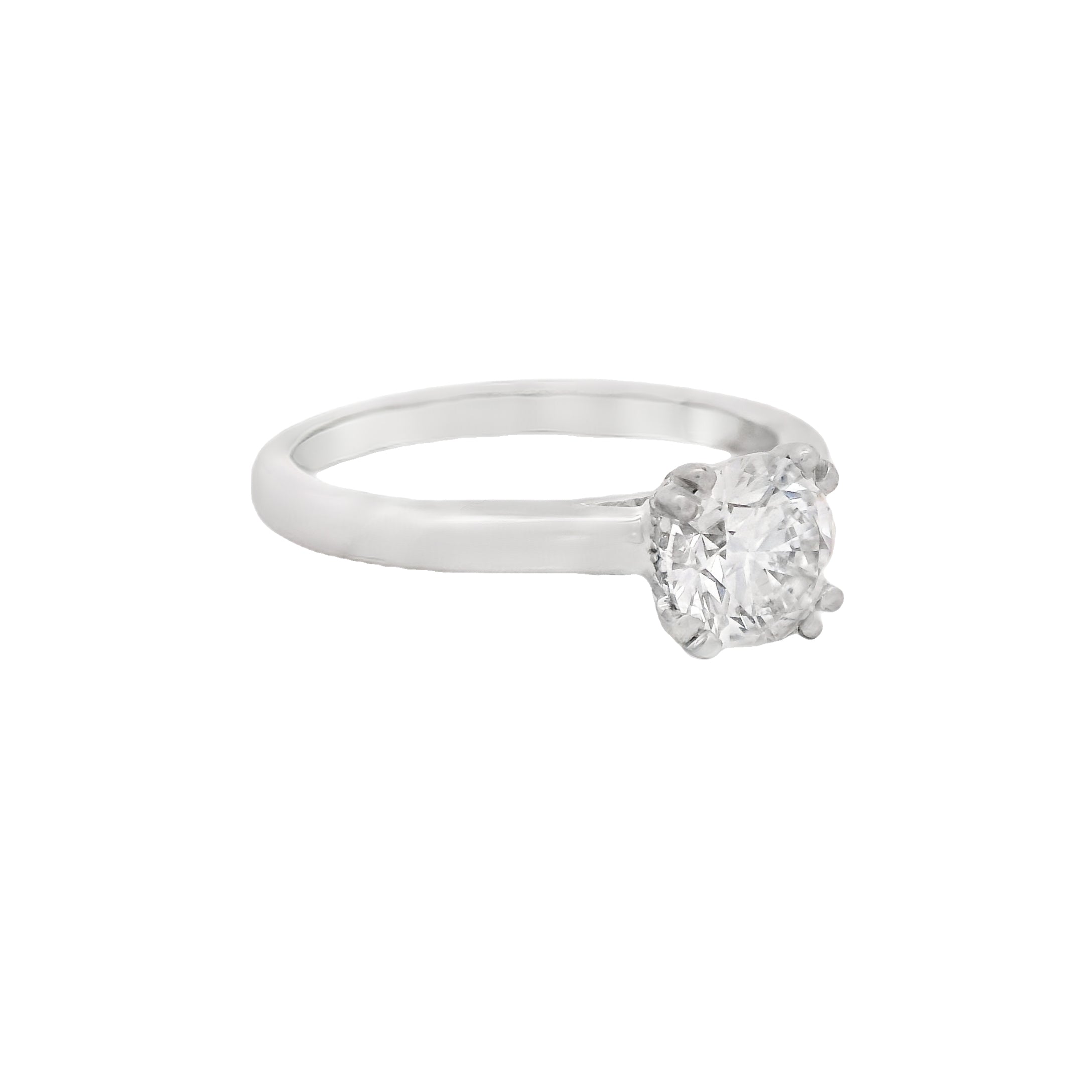 18K White Gold 1.10CT VVS Hybrid Diamond Engagement Ring for Women - Elegant Bridal Wedding Jewelry Gift for Proposal, Anniversary & Valentine's Day