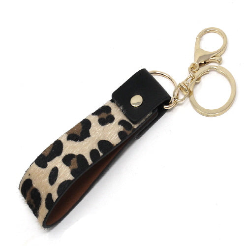 Leopard Print Keychain - Stylish and Durable Natural Design for Keys, Bags & Accessories | Perfect for Everyday Use, Gifts & Travel Essentials