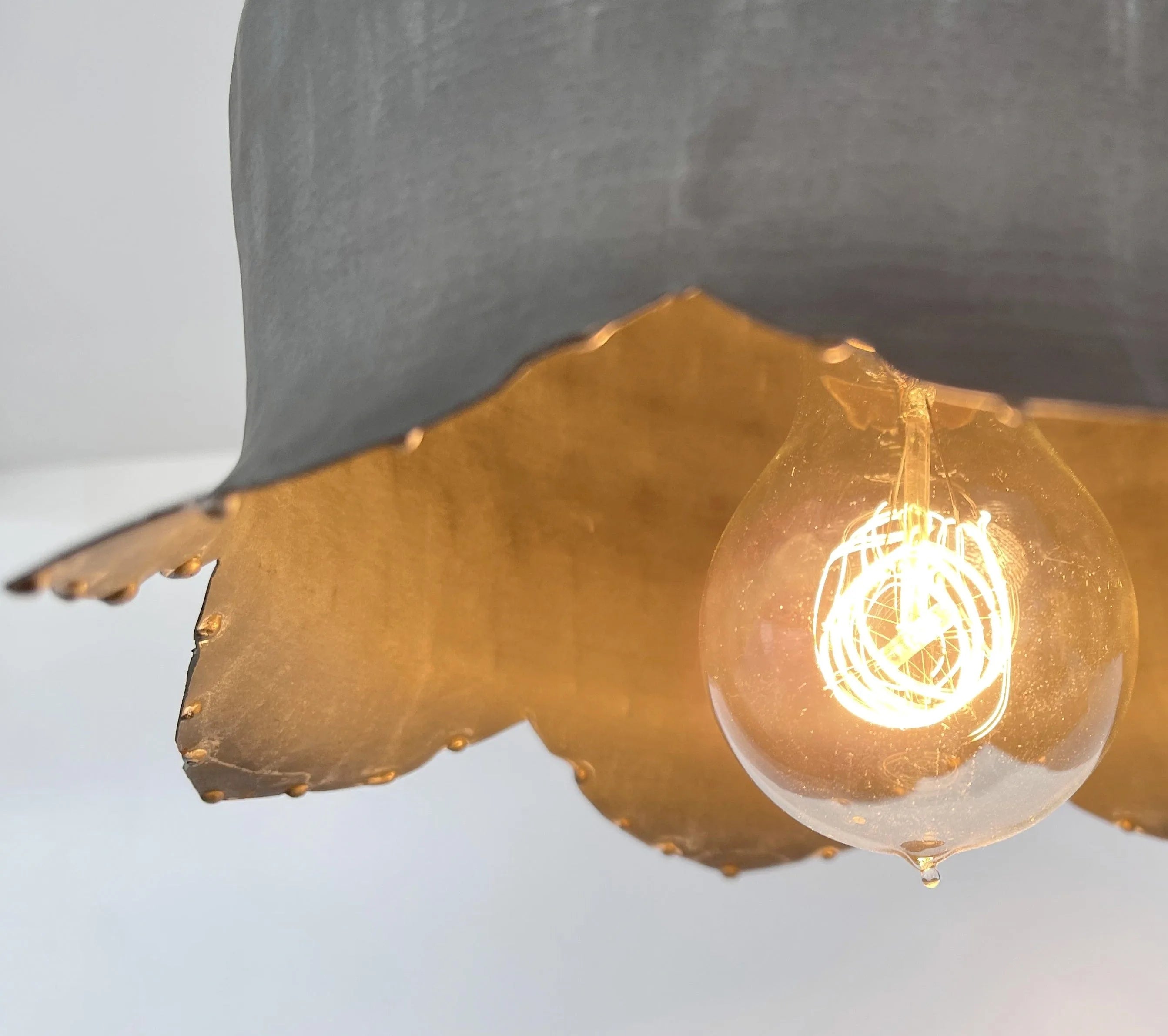 Vintage Industrial Galvanized Metal Ceiling Light Fixture - Farmhouse & Loft Style Pendant Lamp for Kitchen, Dining Room, Bedroom & Office Lighting