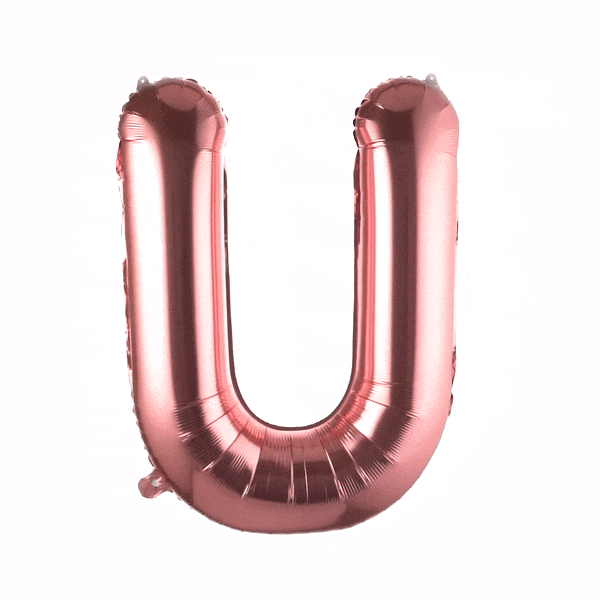 Balloonify Rose Gold Mylar Letter U Balloon - 40