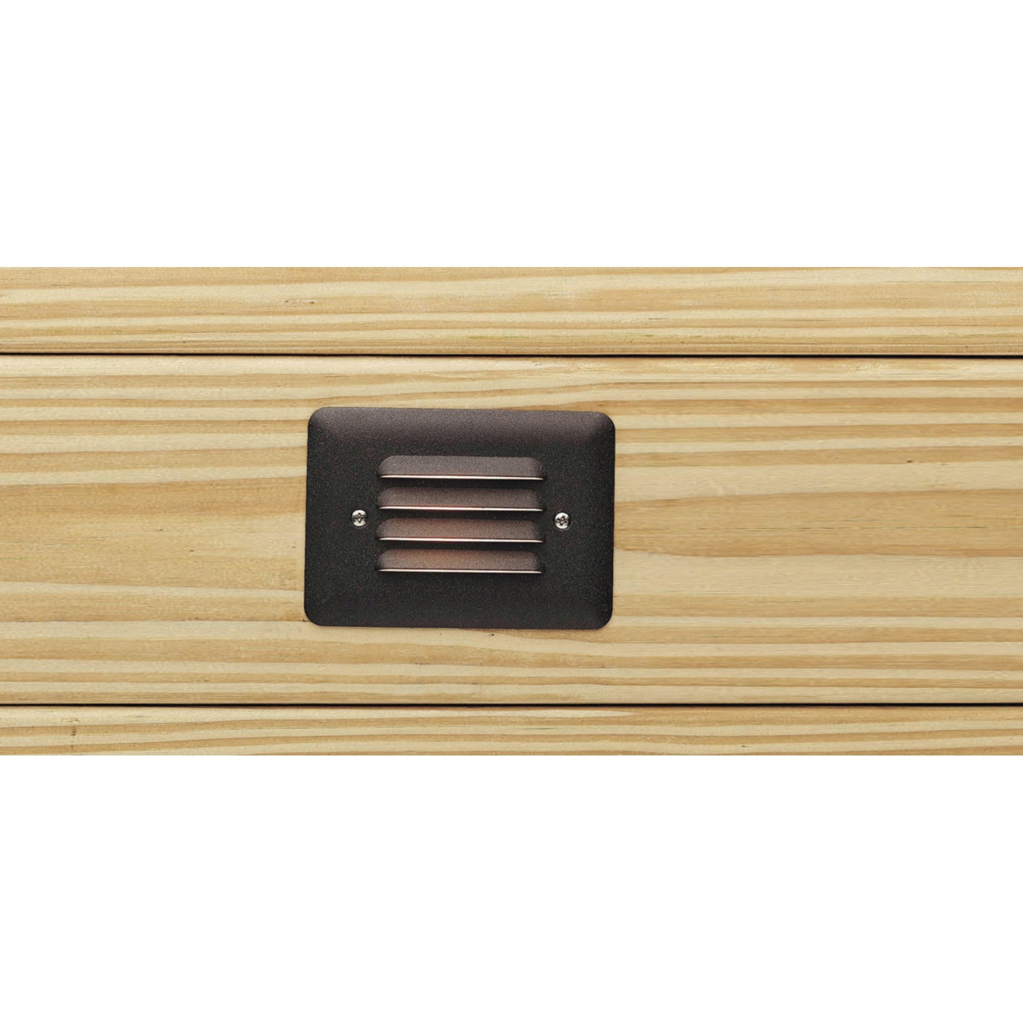 12V Mini Louvered Step Light - Textured Architectural Bronze Finish - Outdoor Landscape Lighting for Pathways, Stairs, and Garden Decor