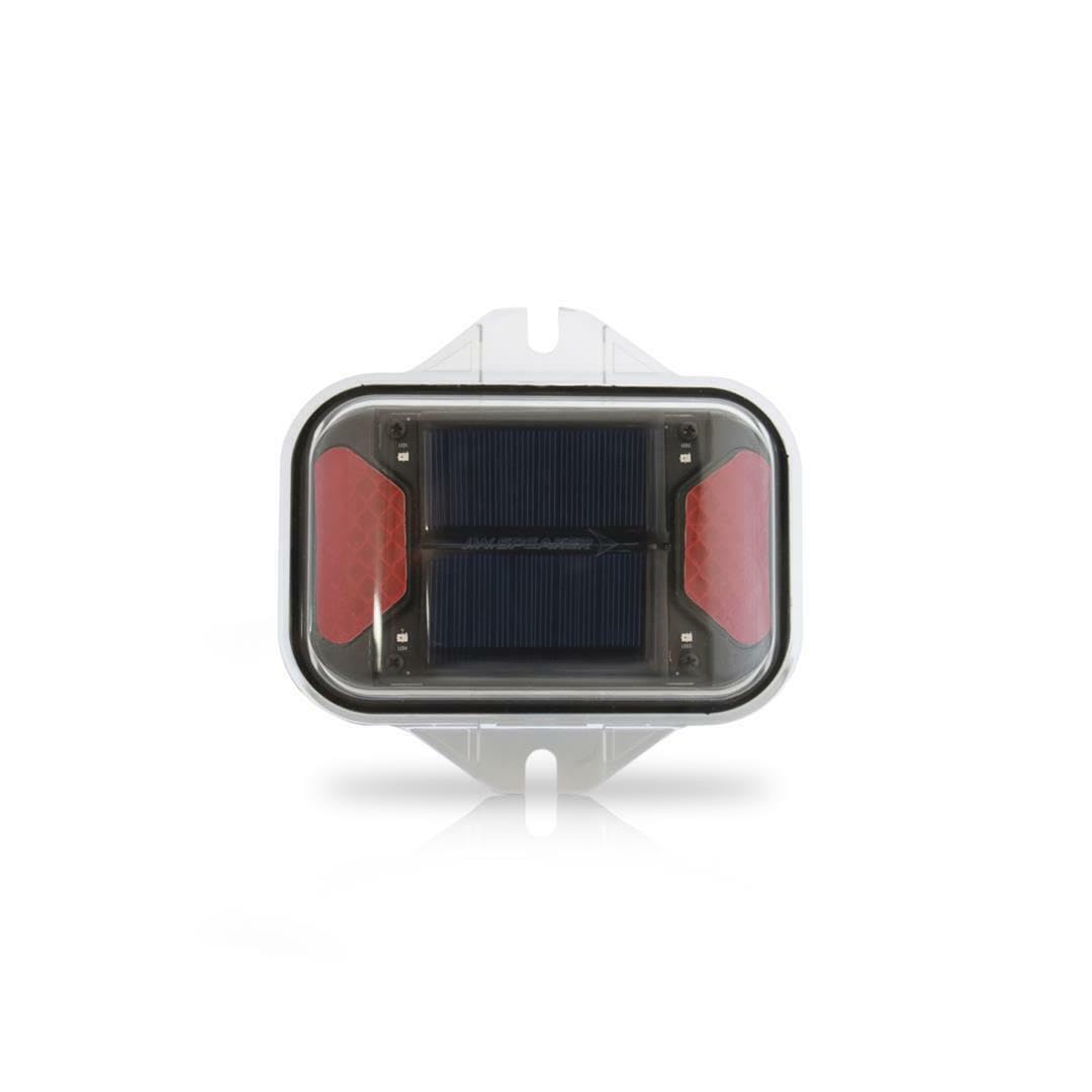 JW Speaker 0647041 Model 210 Red Solar Flasher - Emergency Vehicle Warning Light for Trucks, Police Cars & Construction Vehicles - Durable LED Beacon for Roadside Safety & Hazard Alert