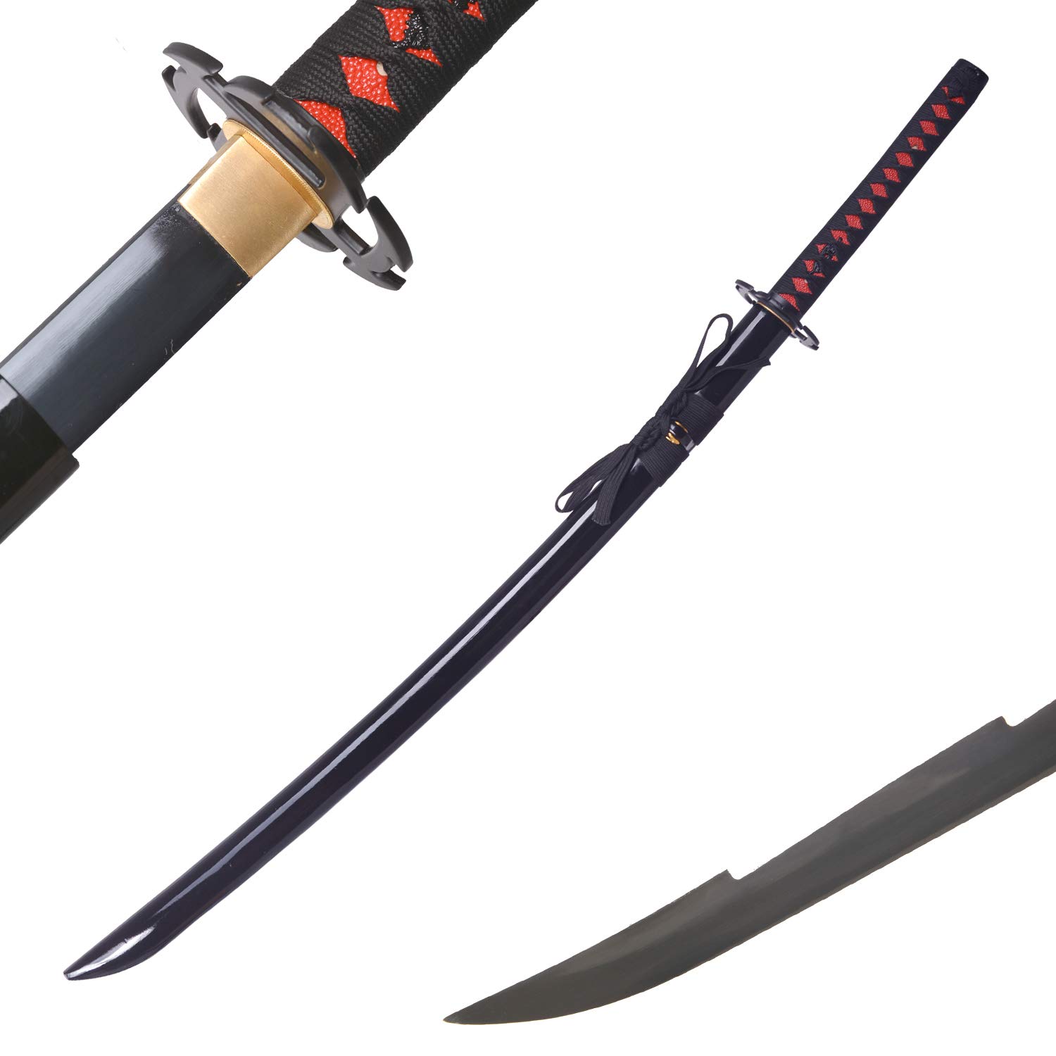 SV Handmade 1045 Medium Carbon Steel Ichigo Sword - 43 Inch Anime Replica Katana for Cosplay, Collectors & Martial Arts Training | Perfect for Anime Fans, Sword Enthusiasts & Display
