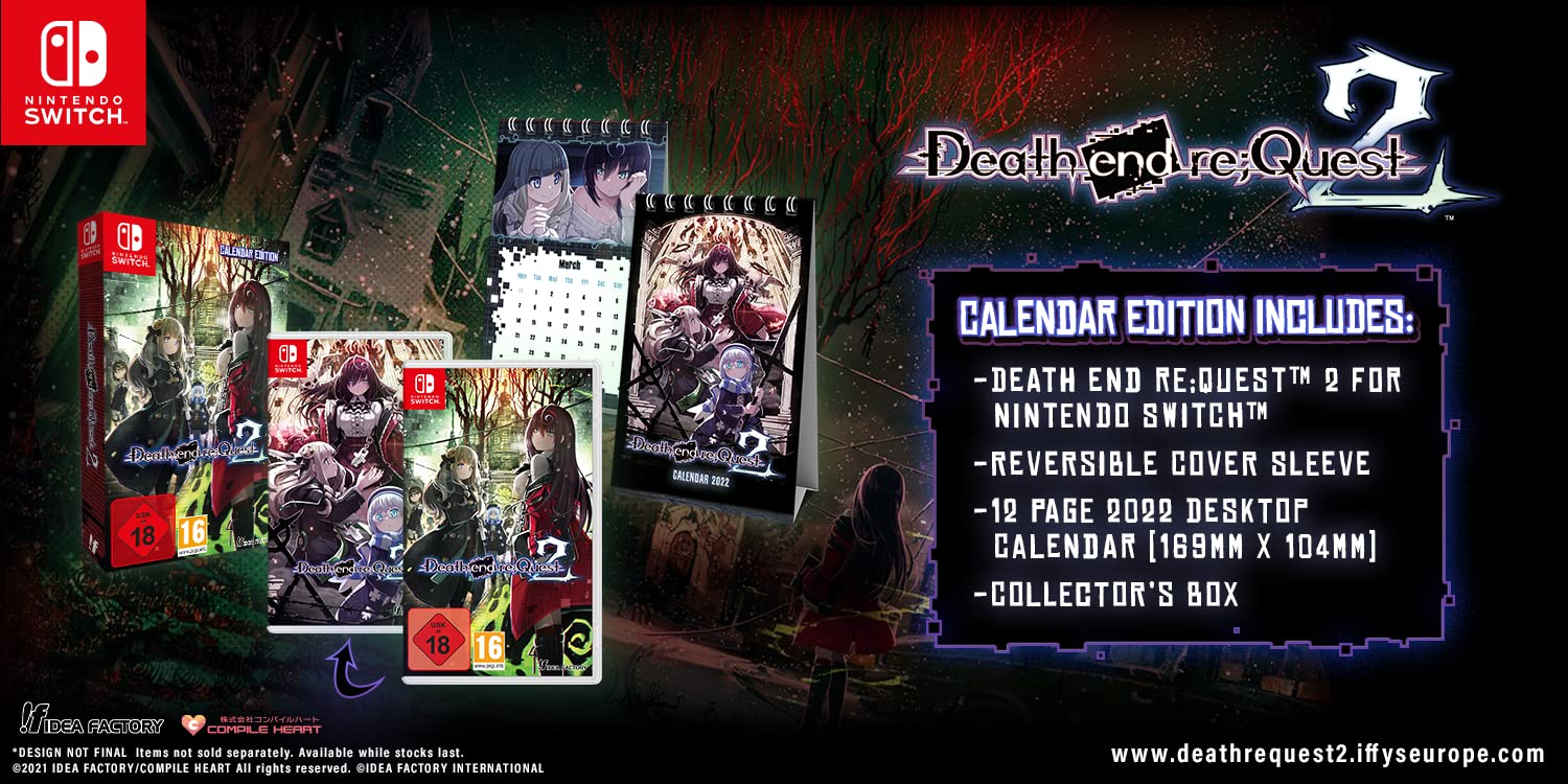 Death end re;Quest 2 Calendar Edition - Nintendo Switch Game | JRPG Adventure with Exclusive Calendar | Perfect for Anime Fans & Collectors | Great for Gaming Nights & Gift Giving