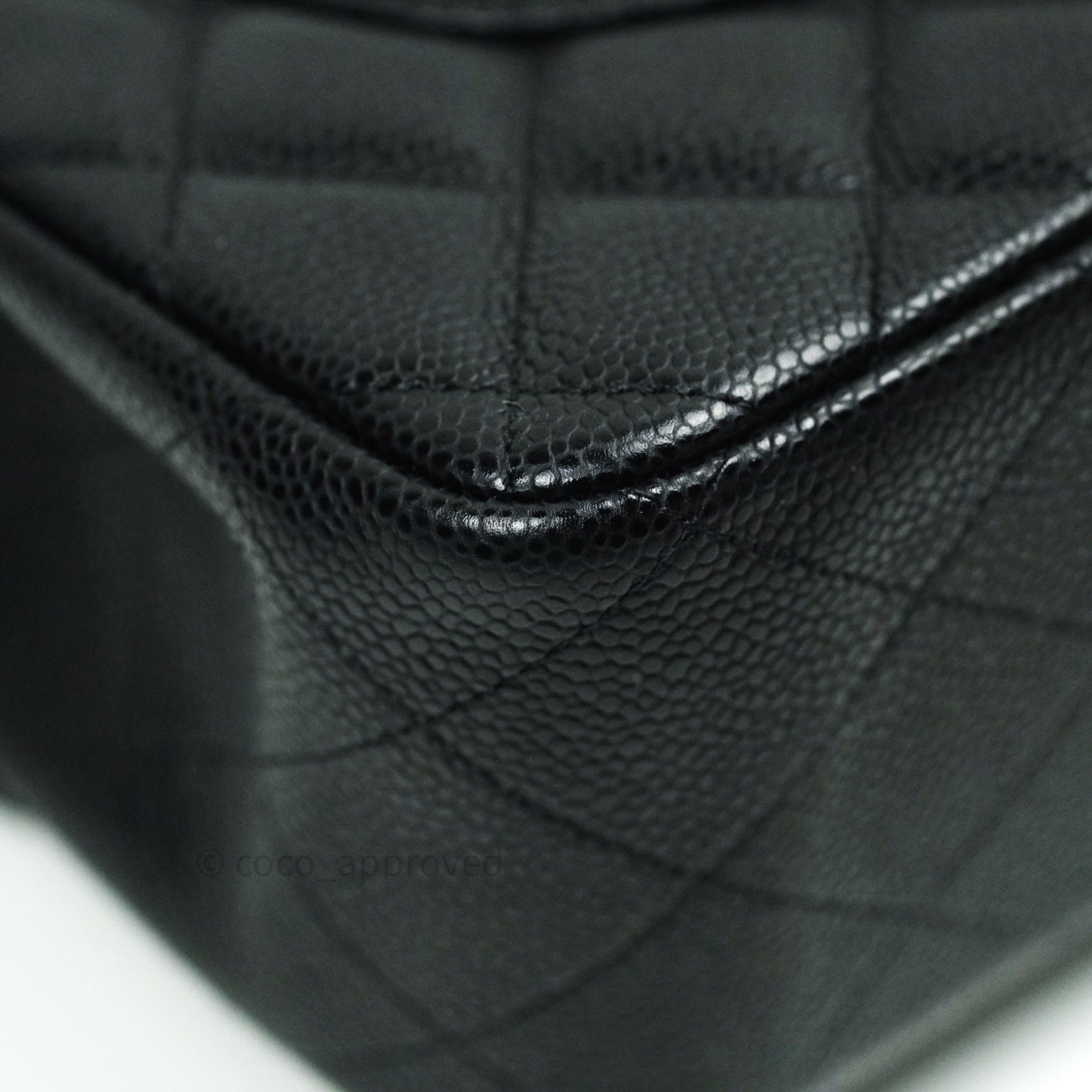 Chanel Classic Jumbo Double Flap Handbag in Black Quilted Caviar Leather with Silver Hardware - Luxury Designer Shoulder Bag for Women, Perfect for Work, Evening Events & Special Occasions