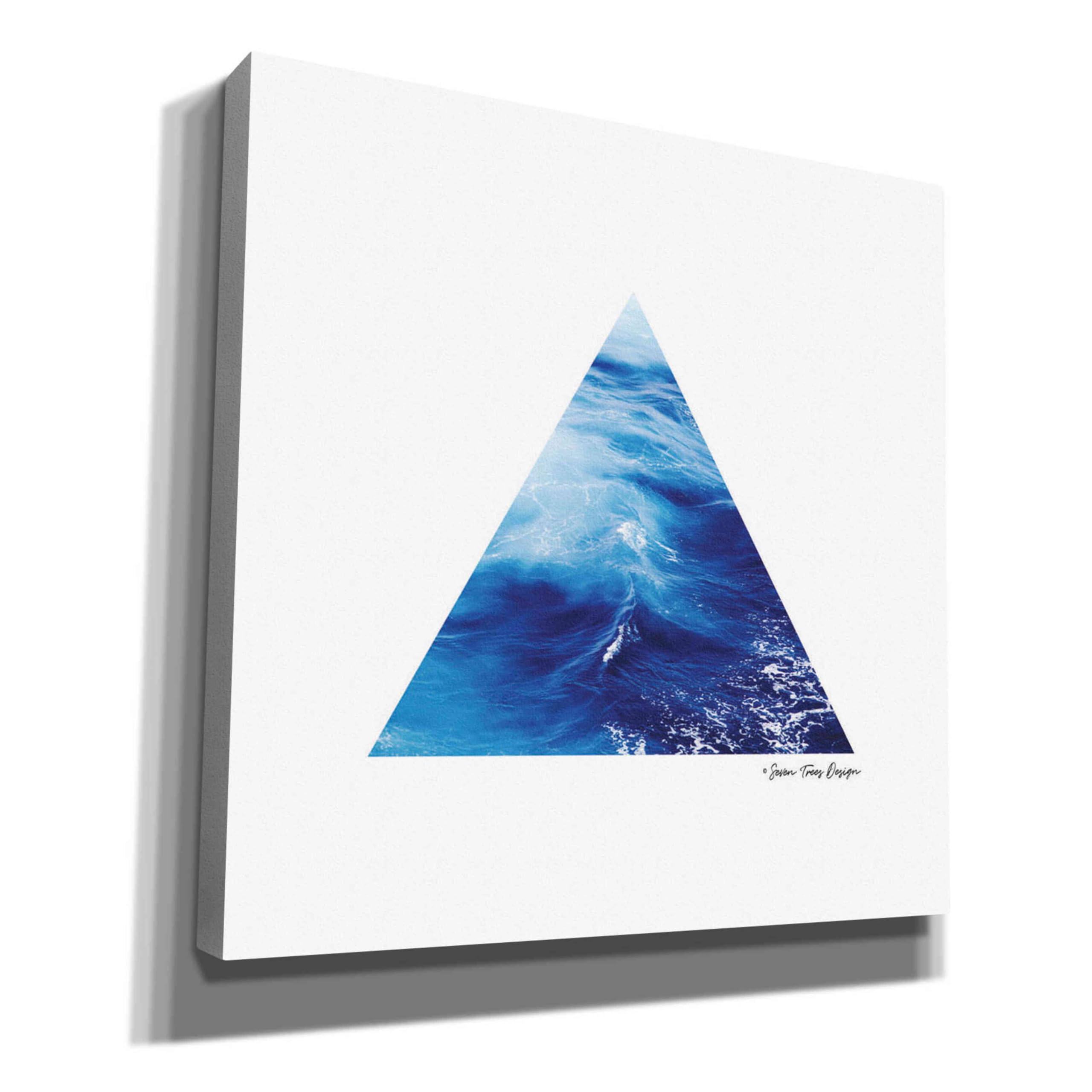 Epic Graffiti 'Ocean Triangle' by Seven Trees Design - 26x26 Inch Modern Canvas Wall Art for Living Room, Bedroom & Office Decor