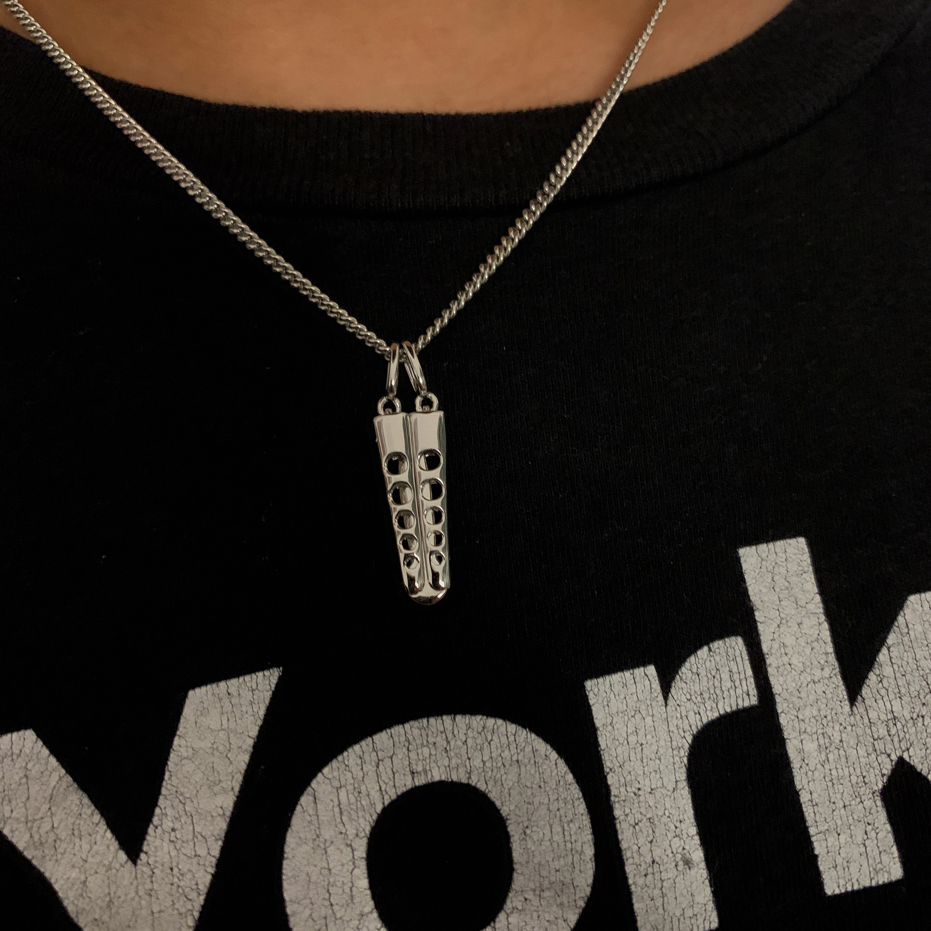 Butterfly Knife Pendant Necklace - .925 Sterling Silver Balisong Knife Charm - Perfect for EDC, Cosplay & Gift Giving