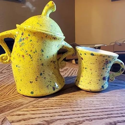 FBITE Fun Ceramic Cookie Jar Candy Dish - Rustic Farmhouse Kitchen Storage Canister with Attitude, Decorative Home Decor for Countertop - Perfect for Storing Cookies, Candies & Kitchen Essentials (Red)