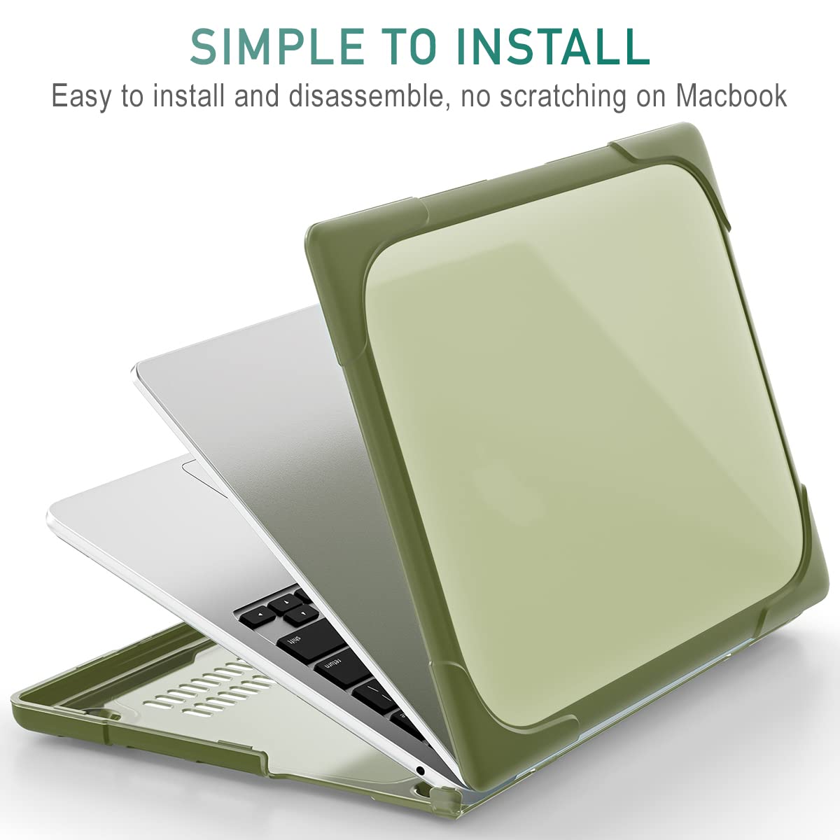 Durable Heavy Duty MacBook Pro 16 Inch Case 2019 (Model A2141) - Dual Layer Hard Shell Cover with Shock-Absorbing TPU Bumper for MacBook Pro 16