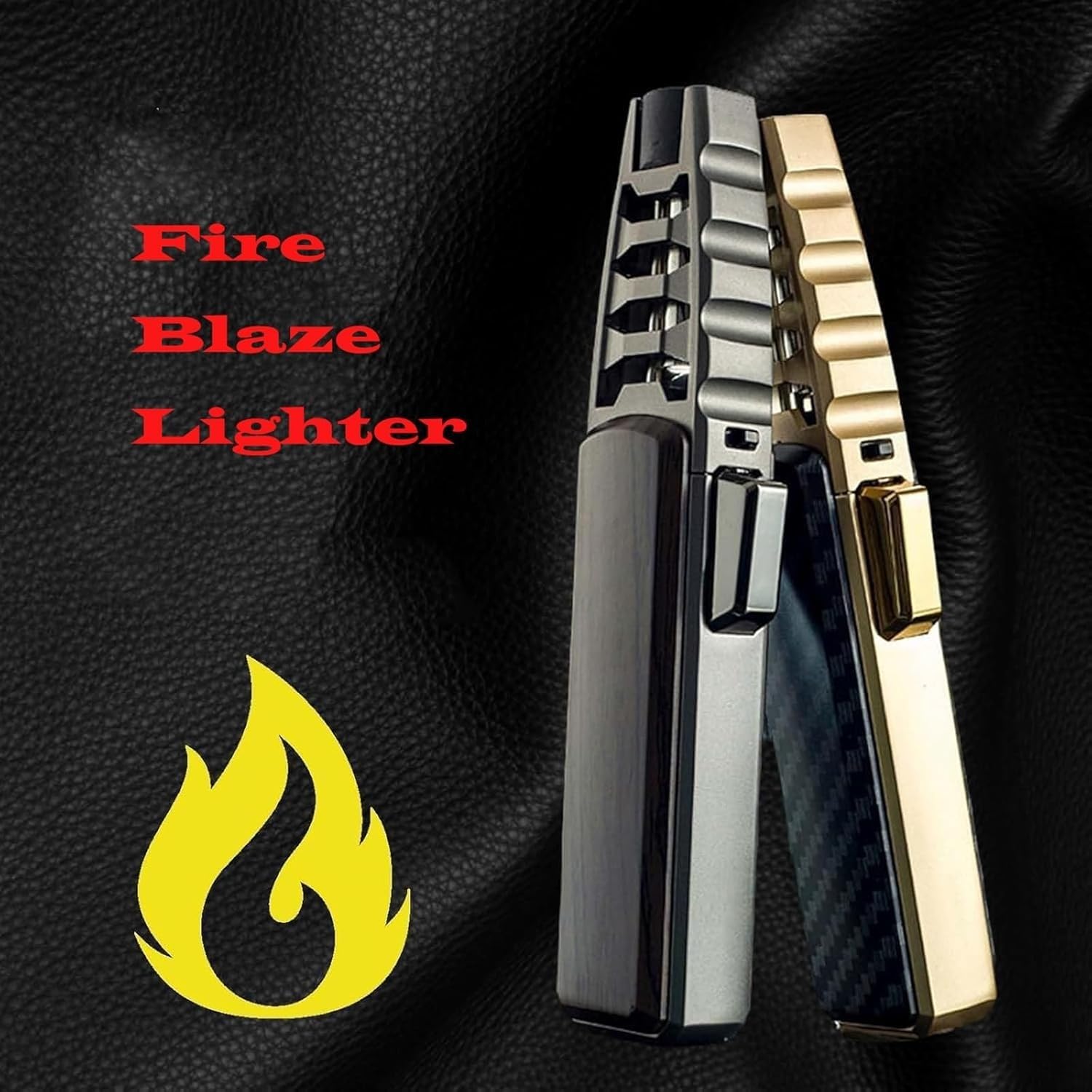 Brightfire Windproof Butane Lighter - Adjustable Flame Torch for Outdoor & Camping