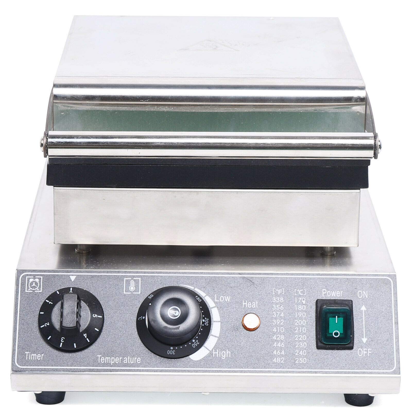 Commercial Electric Waffle Maker - 1500W Belgian Waffle Iron with 6 Grids & Double-Sided Nonstick Plates for Restaurants, Bakeries, Cafes & Home Use - Perfect for Breakfast, Brunch, Desserts & Catering Events
