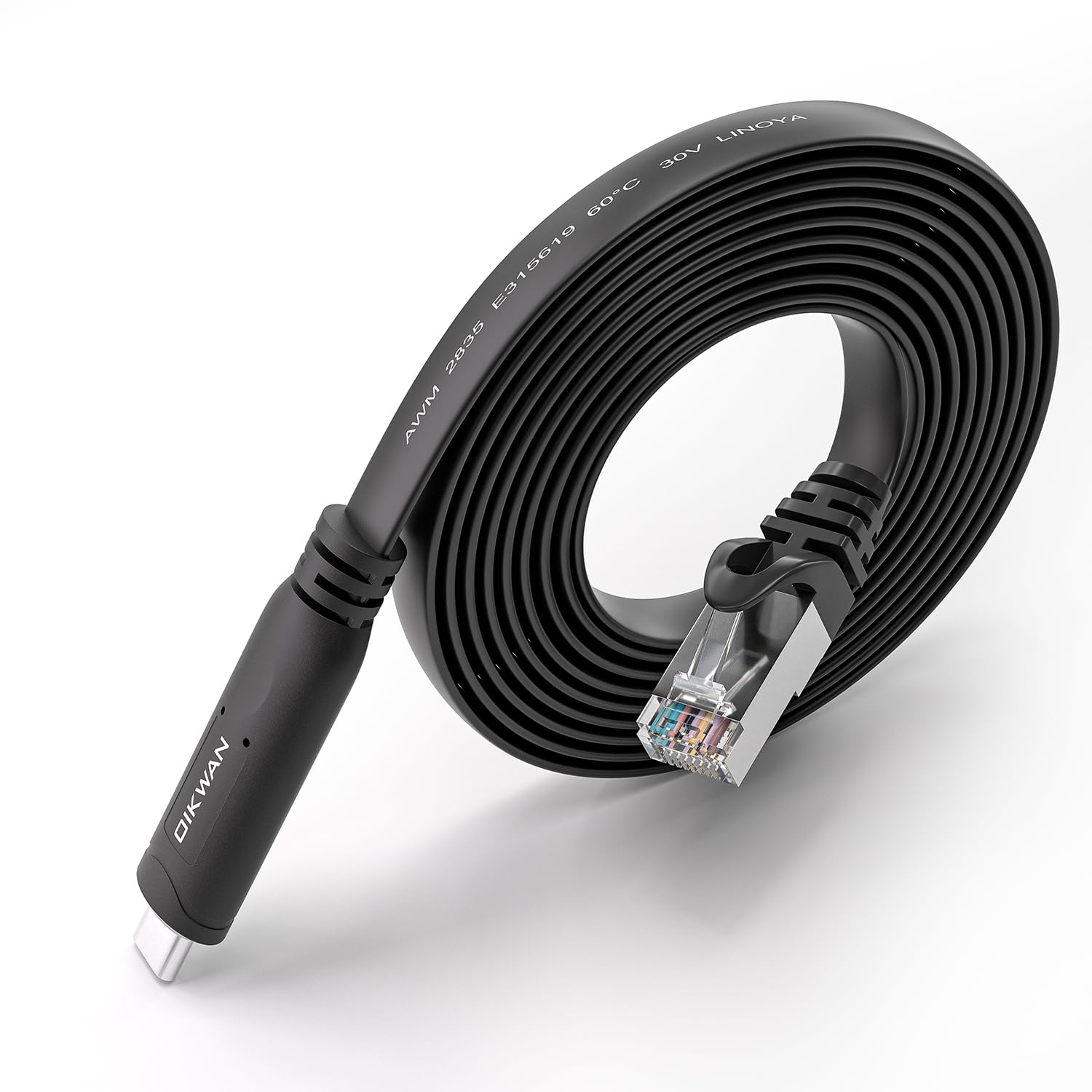 Premium USB-C to UART Serial Console Cable (6ft, Black) - Compatible with Cisco, NETGEAR, Ubiquiti, Linksys Routers & Switches for Windows, Mac, Linux - Ideal for Network Configuration, Server Maintenance & IT Troubleshooting