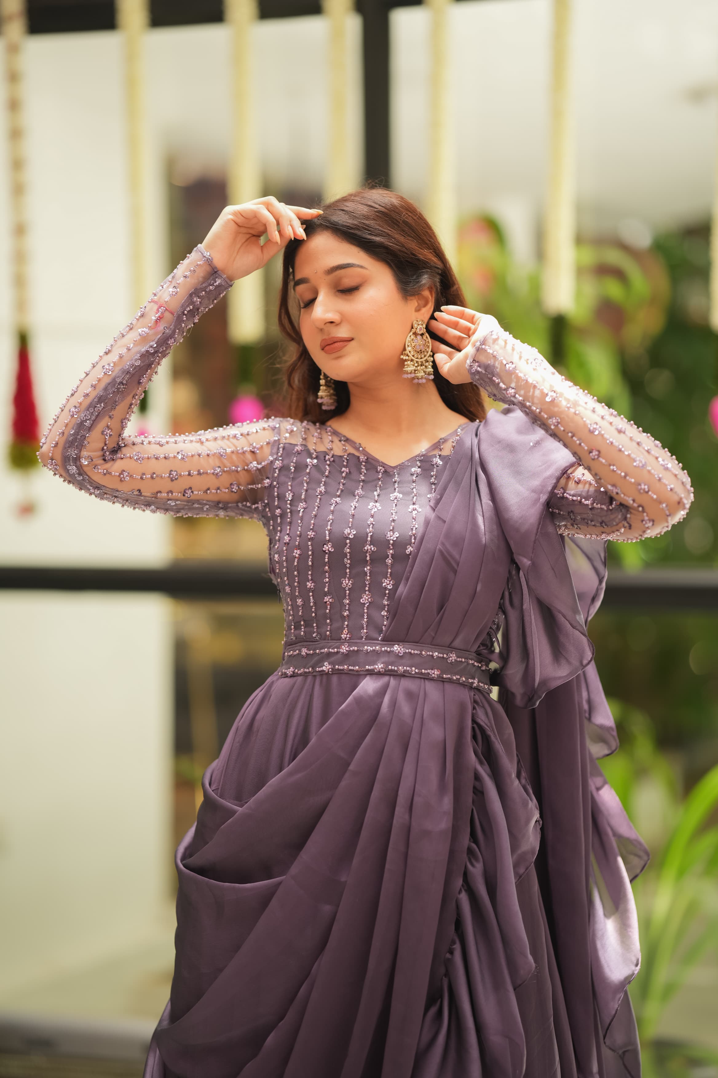 Premium Yashna Drape Wear DD569 - Elegant & Comfortable Women's Fashion for Parties, Weddings & Special Occasions