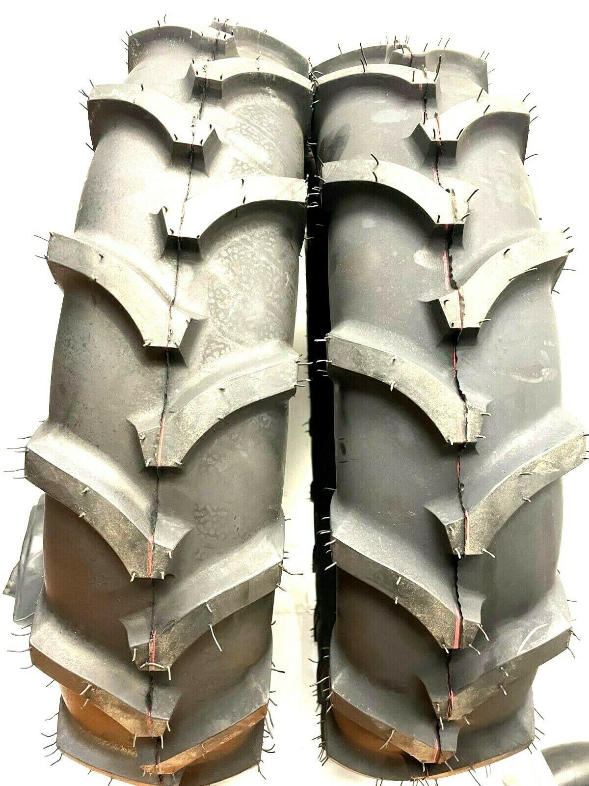**Set of 2 New 7-16 Farm Tractor Lug R-1 Tires with Tubes – Heavy-Duty Agricultural Tires for Tractors, Implements, and Off-Road Use**