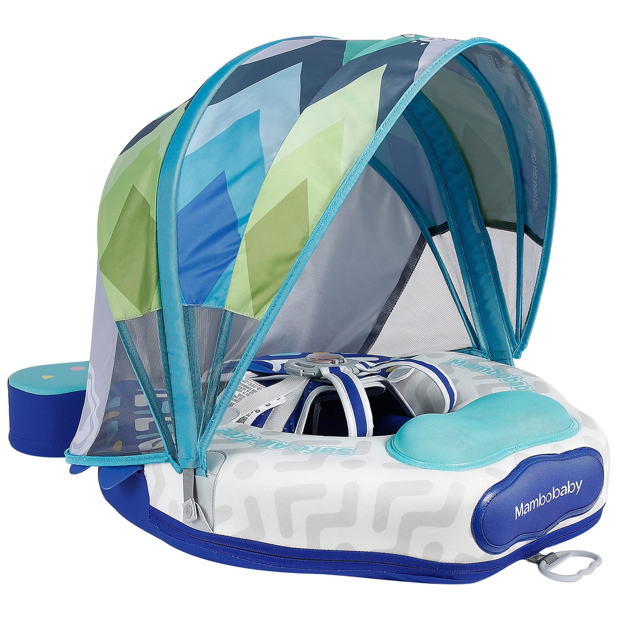 Upgrade Mambobaby Infant Swim Trainer - Adjustable Waist Float Ring, Non-Inflatable Life Vest with Safety Strap for Baby Swimming | Perfect for Pool, Beach & Water Safety Training