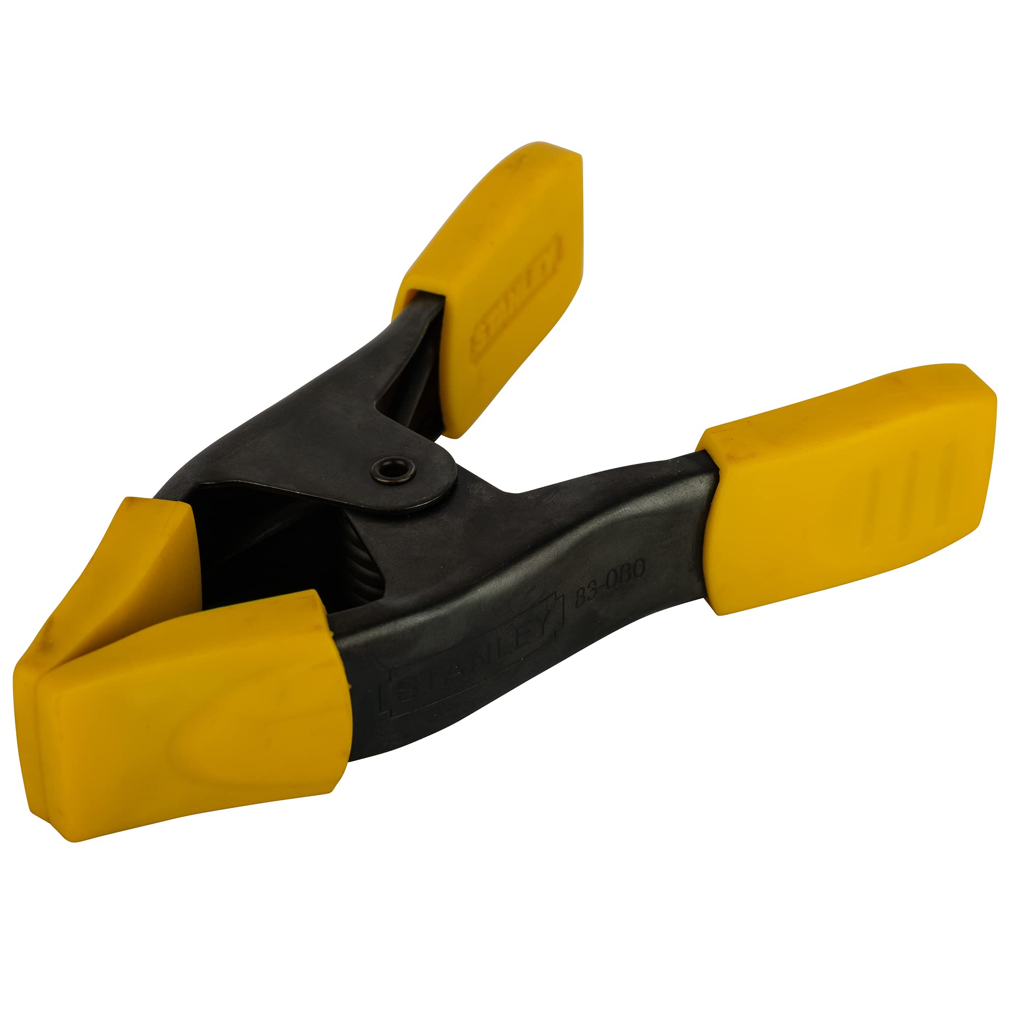 Stanley 9-83-080 50mm Metal Spring Clamp - Yellow & Black - Heavy Duty Clamping Tool for Woodworking, DIY Projects & Home Repairs