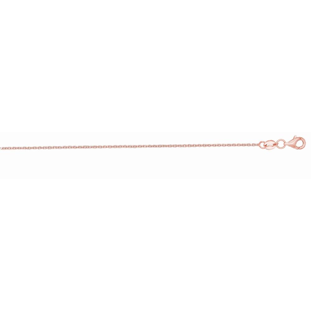 14K Gold 1.1mm Diamond Cut Cable Chain Necklace for Women - Dainty Delicate Layering Jewelry - Perfect for Everyday Wear, Gift Giving & Special Occasions