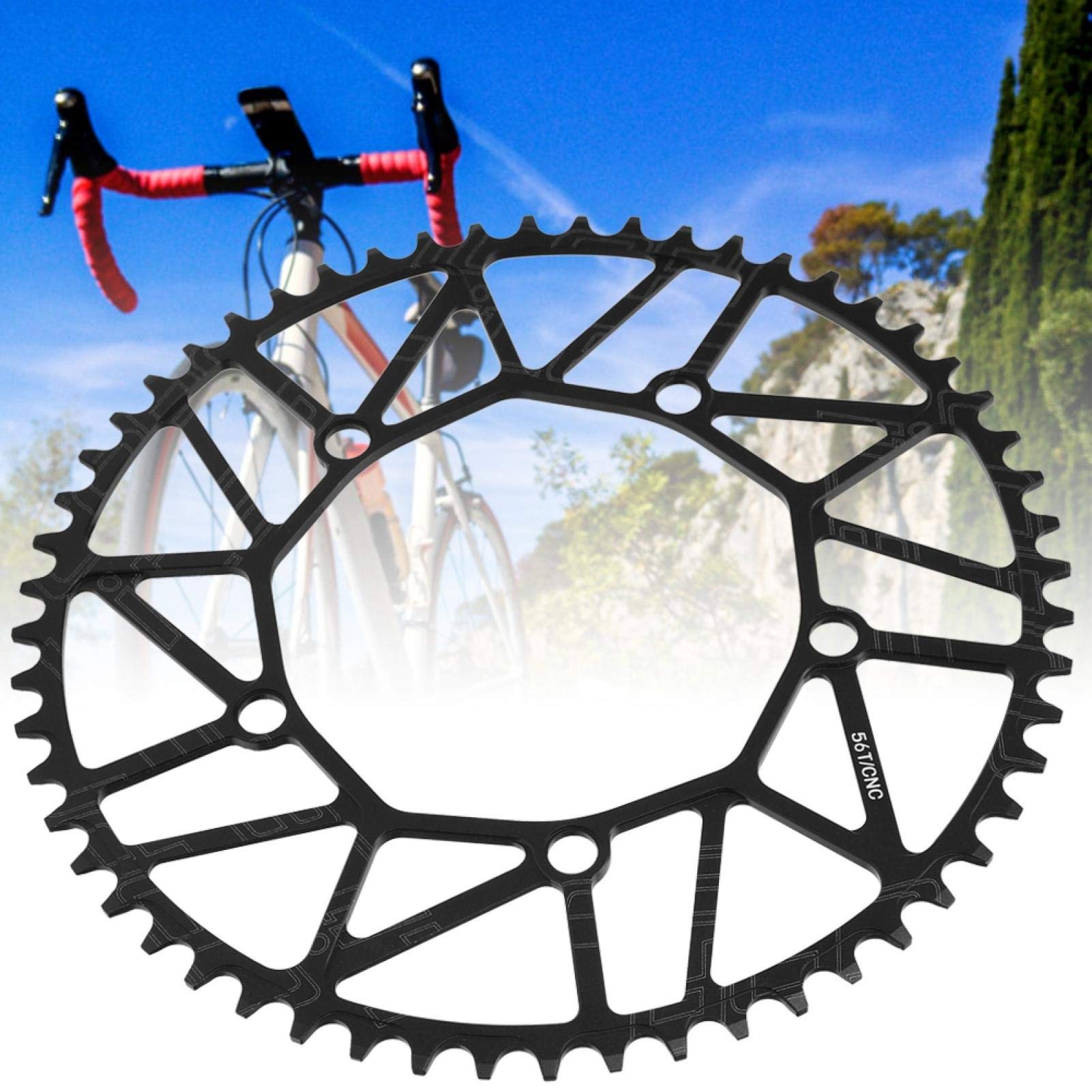 ZTTO Ultralight 56T Bicycle Chain Wheel - High Precision CNC Machined Aluminum Alloy Bike Crankset for Road & Mountain Bikes | Durable & Lightweight Cycling Gear for Commuting, Racing & Training