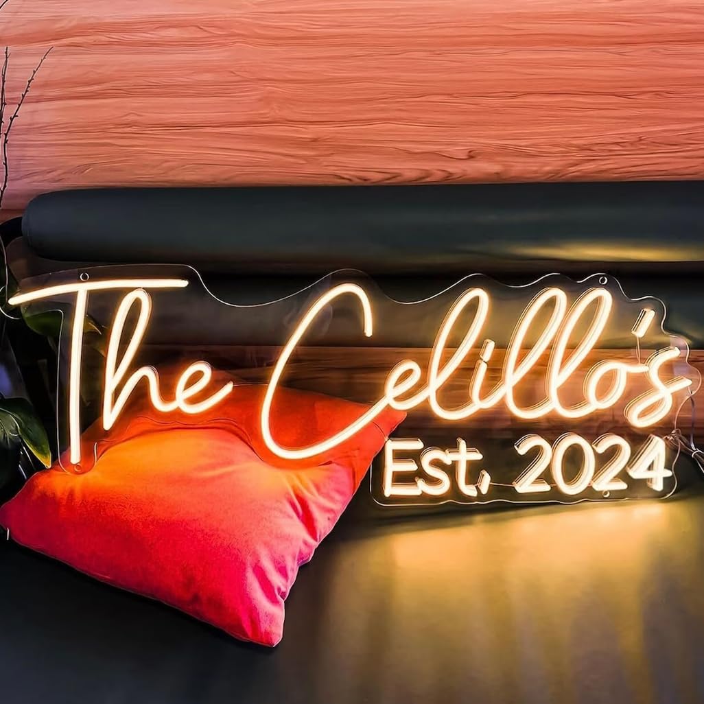 Custom Neon Signs Personalized LED Name Sign - Wedding, Bedroom, Birthday Party, Coffee Bar Decor - Durable & Bright Business Sign for Home & Office