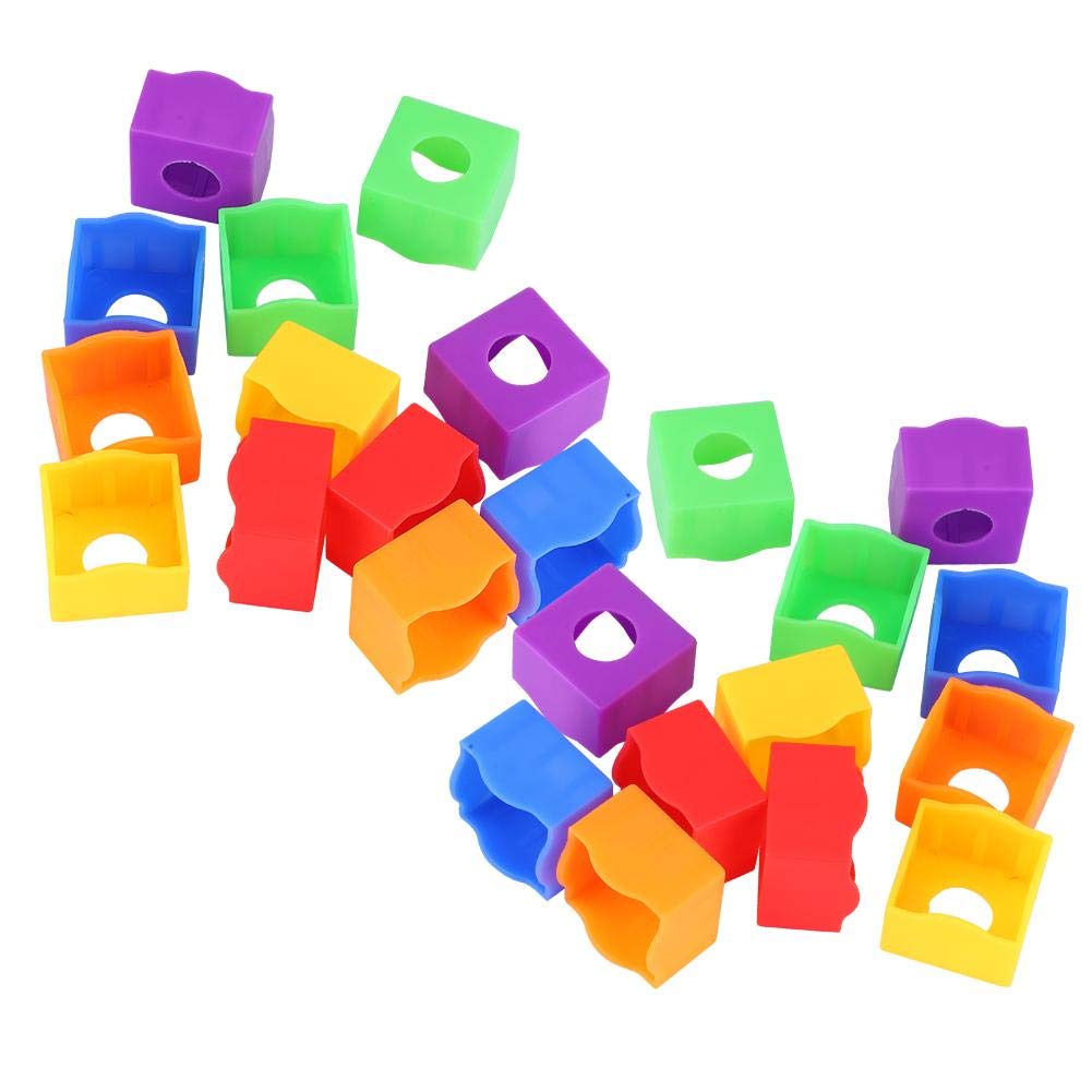 24PCS Plastic Billiard Chalk Holder - Portable Multi-Color Pool Cue Chalk Protective Cover Case - Snooker Player Accessories for Professional & Home Game Use