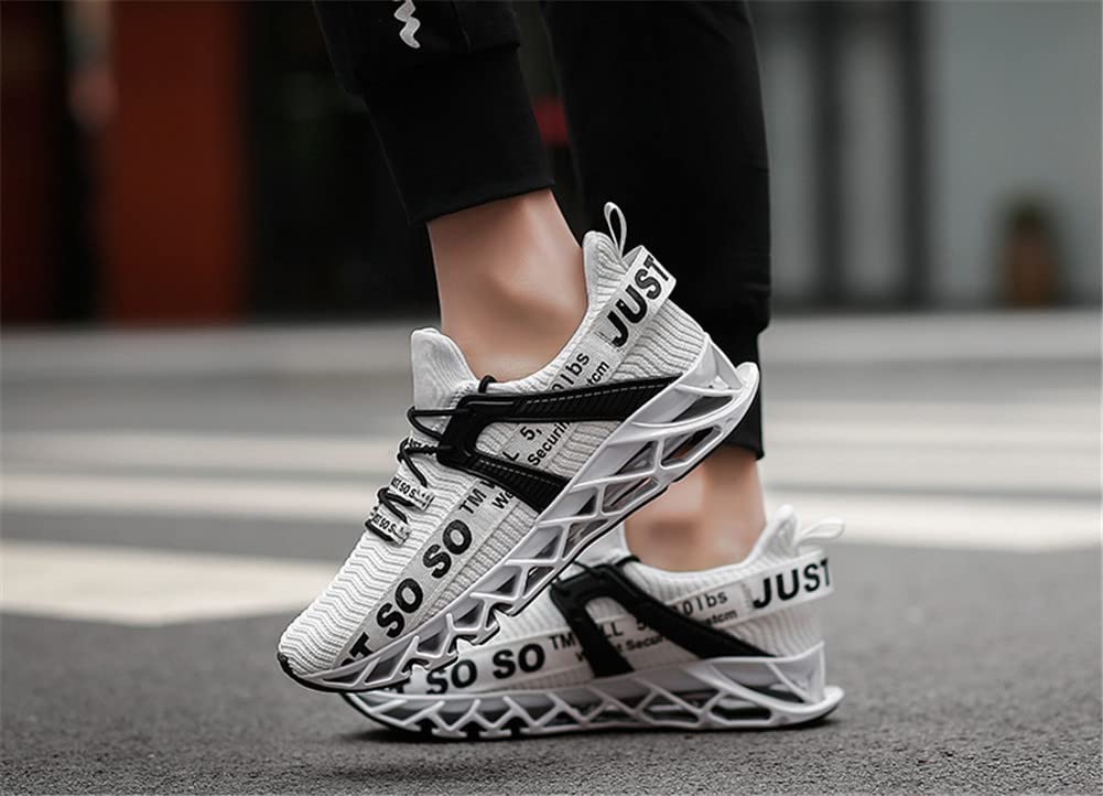 WONESION Men's Breathable Walking Tennis Running Shoes - Lightweight Blade Fashion Sneakers for Men - Perfect for Gym, Workout, Jogging & Casual Wear